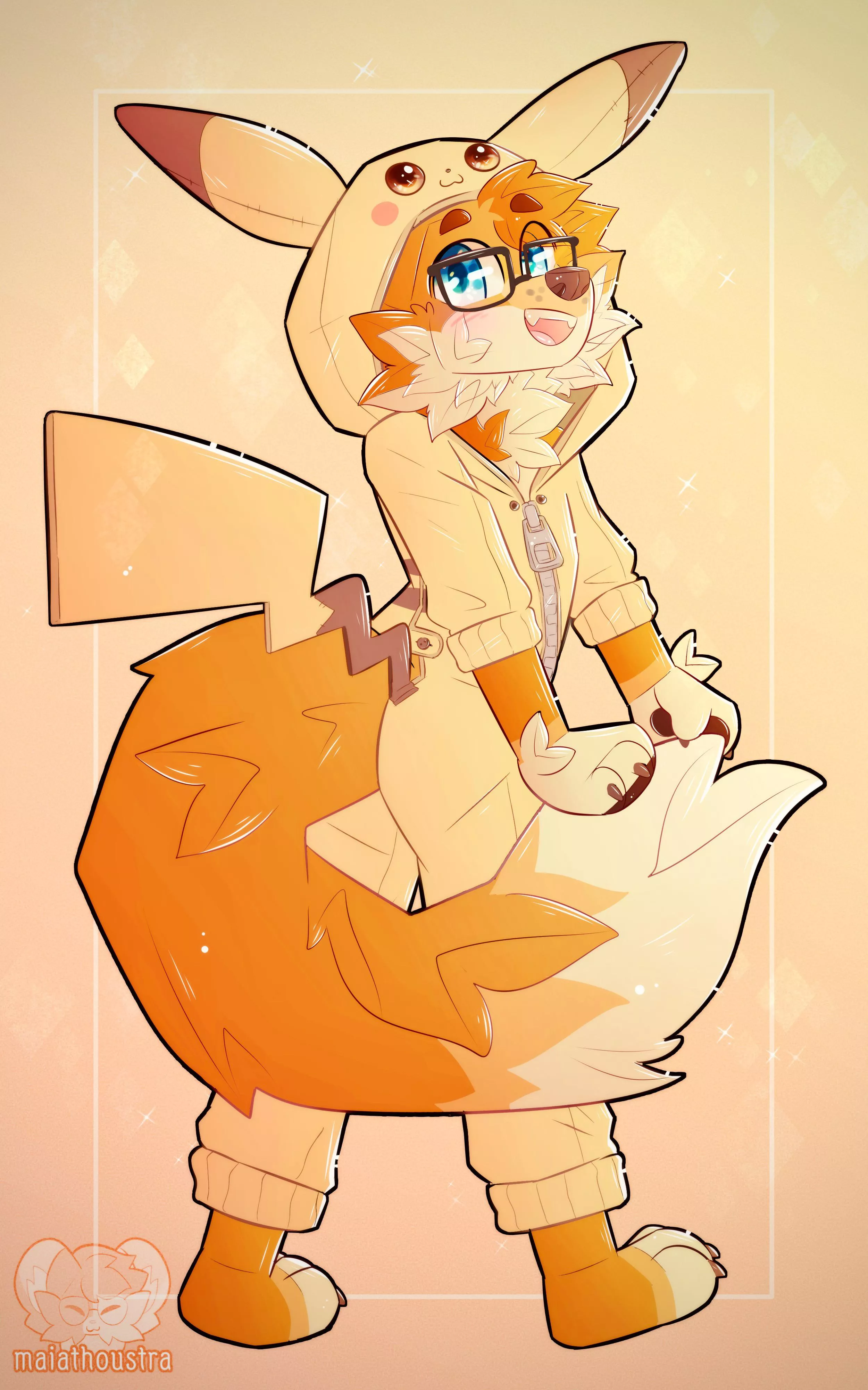 Pikachu onesie ~ comm for Mercadier, art by me @maiathoustra