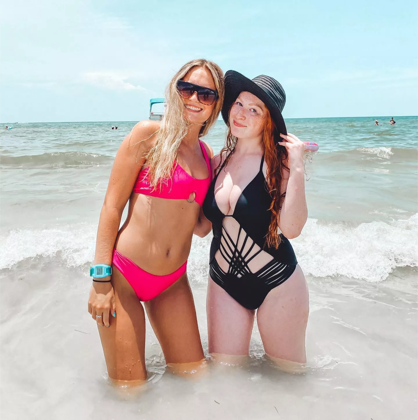 Pink or black bikini