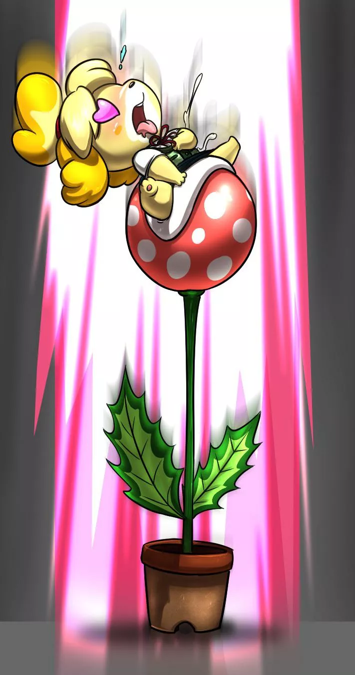 Piranha Plant *up* Smashing Isabelle