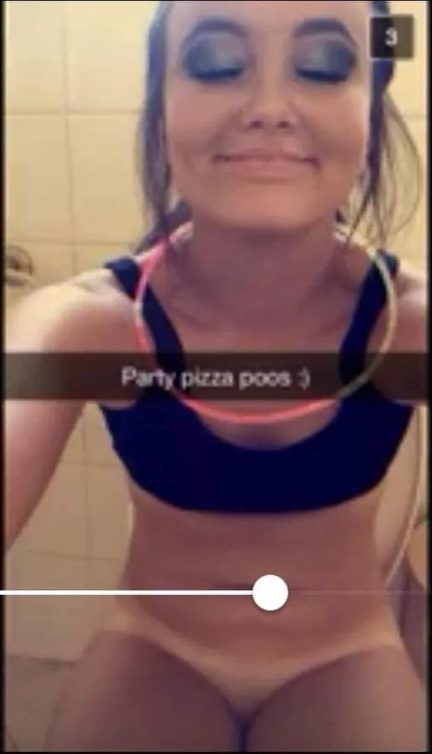 pizza makes her poo