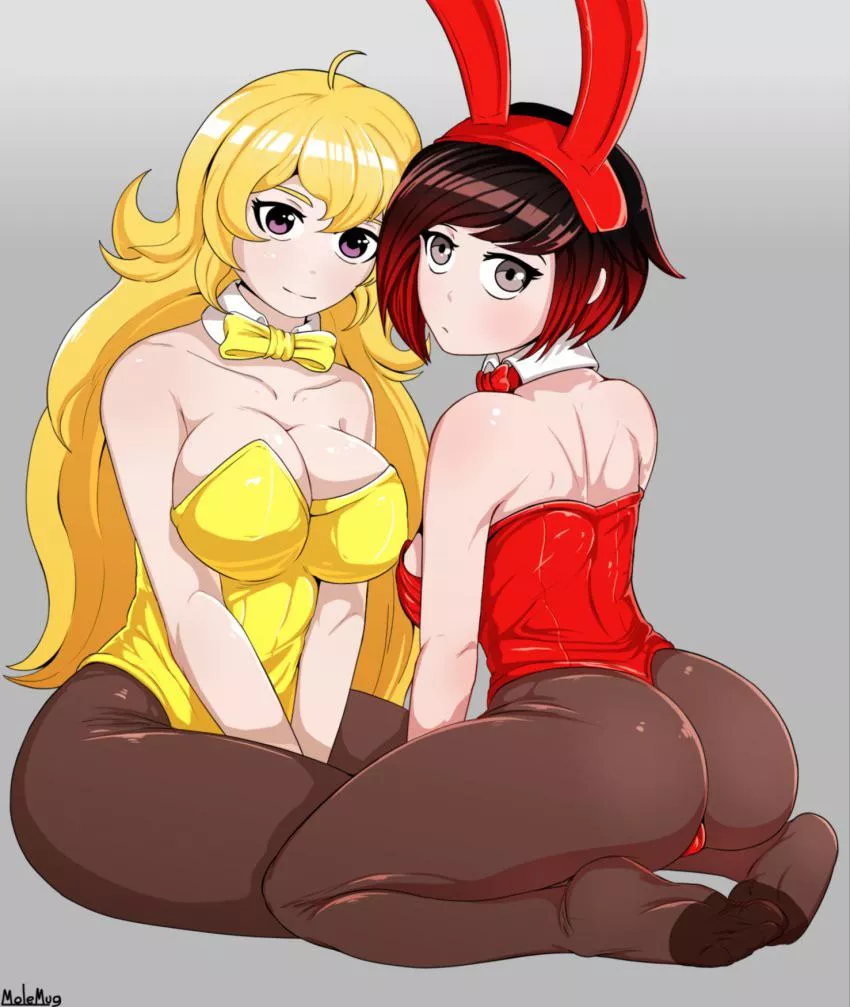 Playboy bunny tryouts with yang and ruby