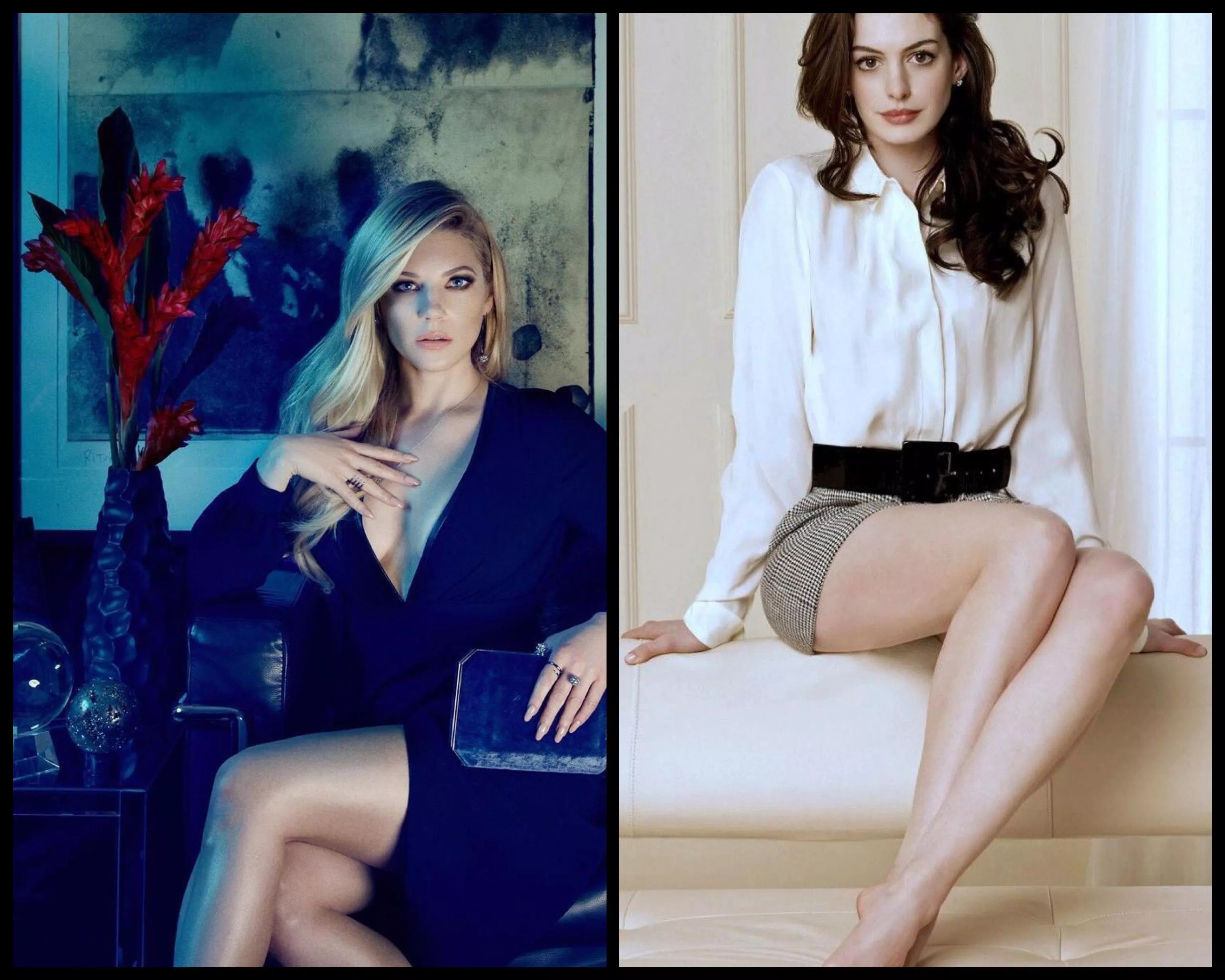 Please dom me as Katheryn Winnick or Anne Hathaway while I am showing of.