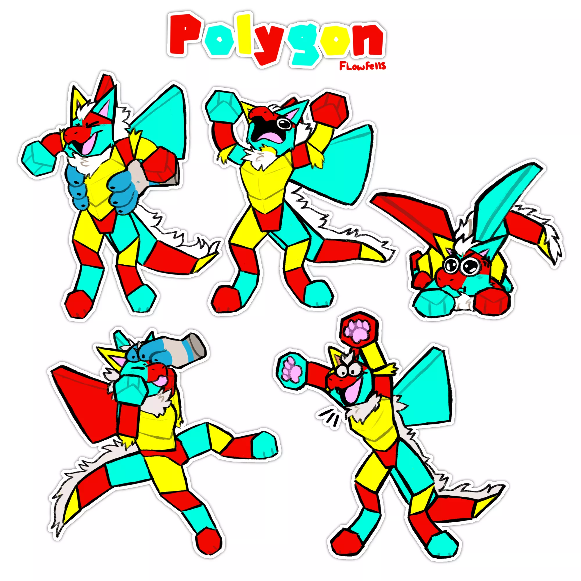 Polygon toon sheet//art by me @flowfells on twitter [coms open]