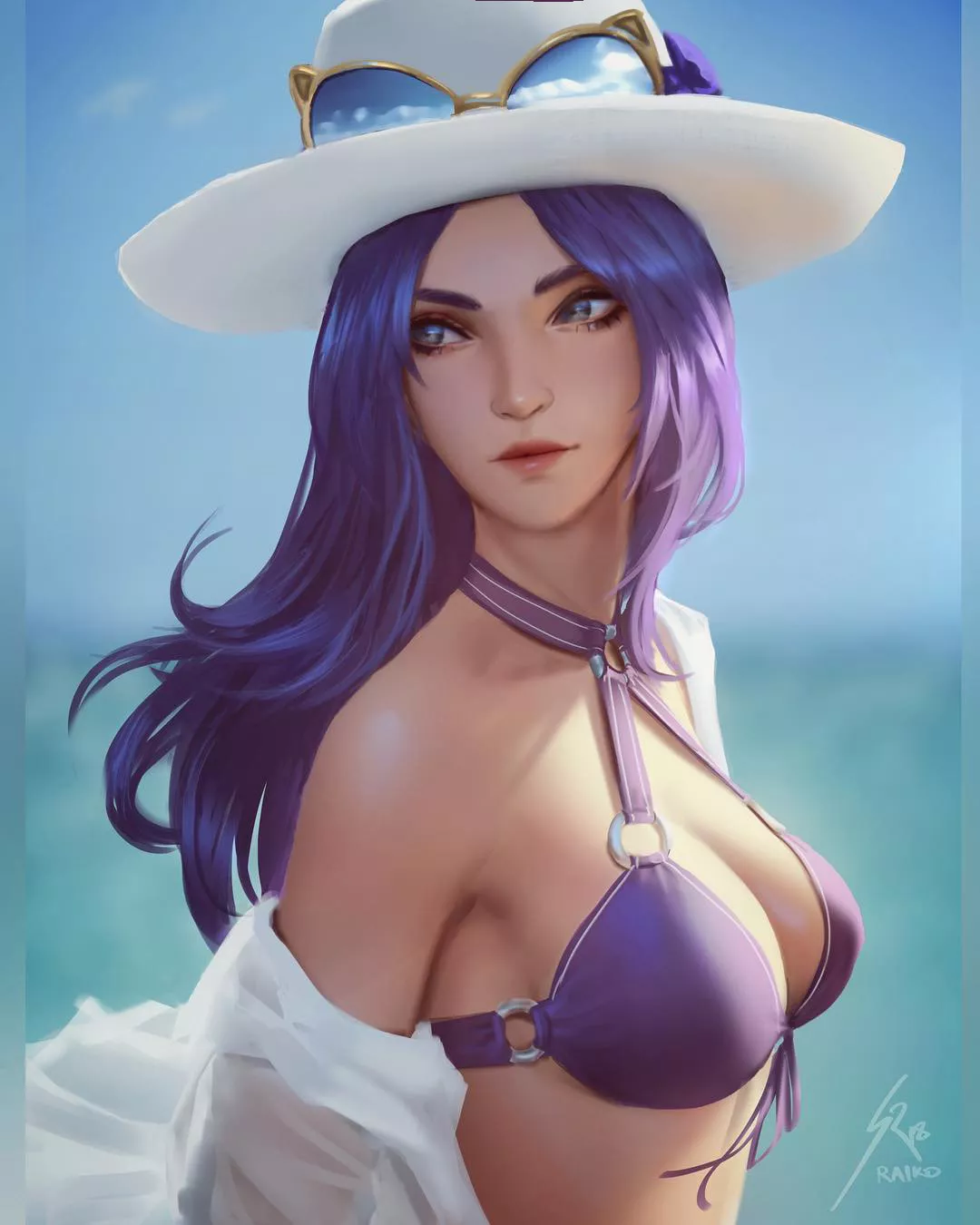 Pool party Caitlyn (raikoart)