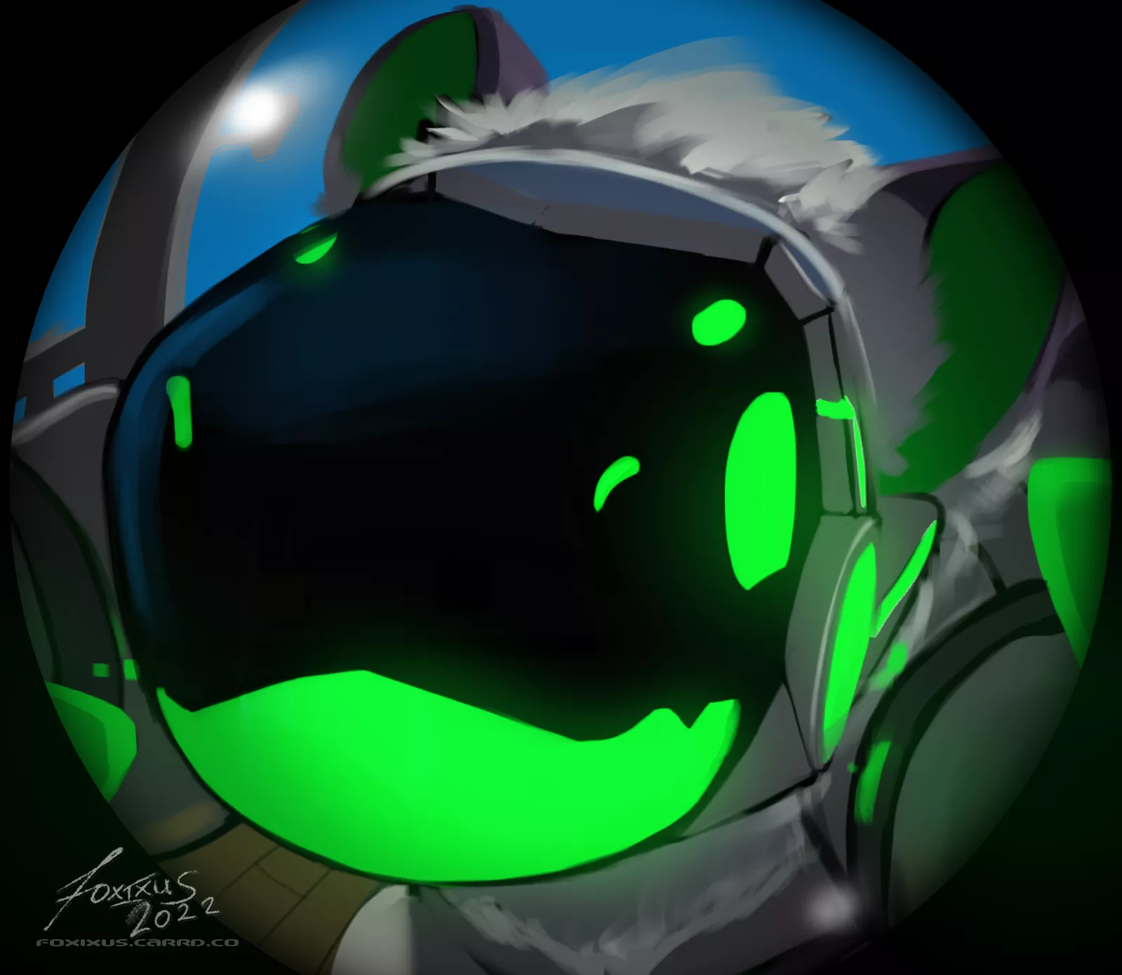 POV: there's a protogen outside your house (art by me, foxixusart on twitter)