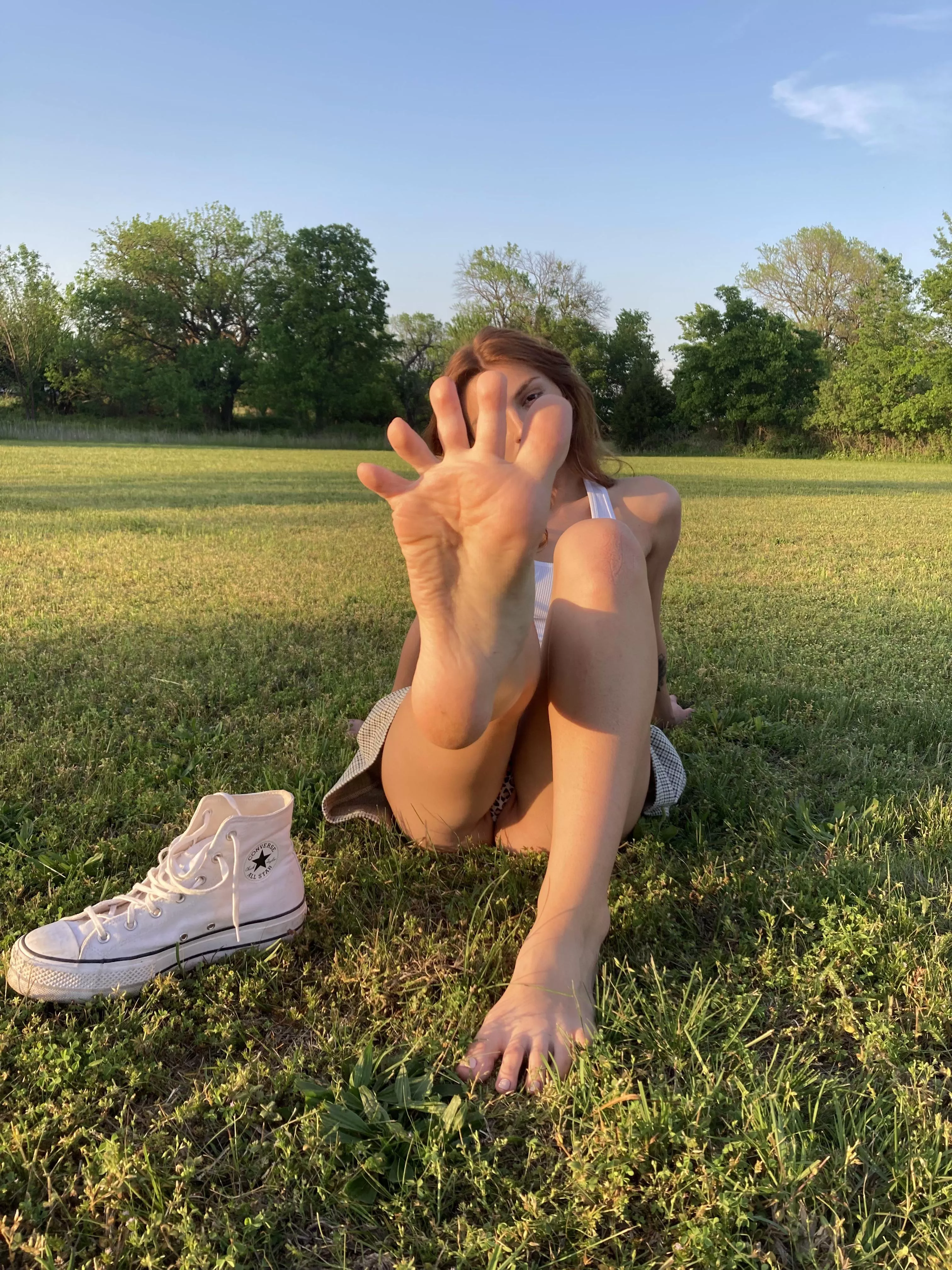 pov: we’re on a picnic date and you tell me you have a foot fetish…