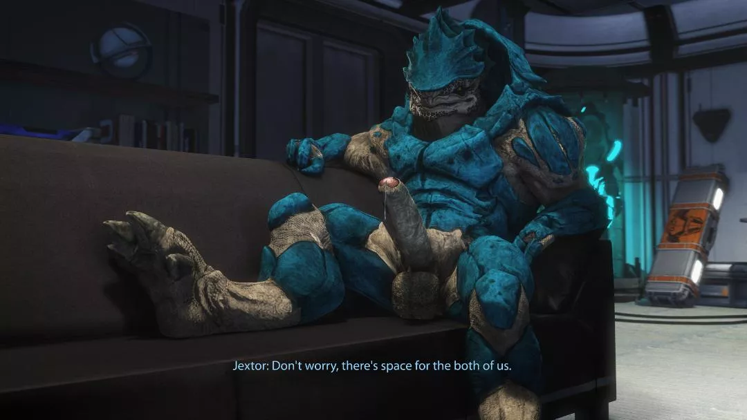 POV: You finally found a private room for just you and your new krogan squad mate...