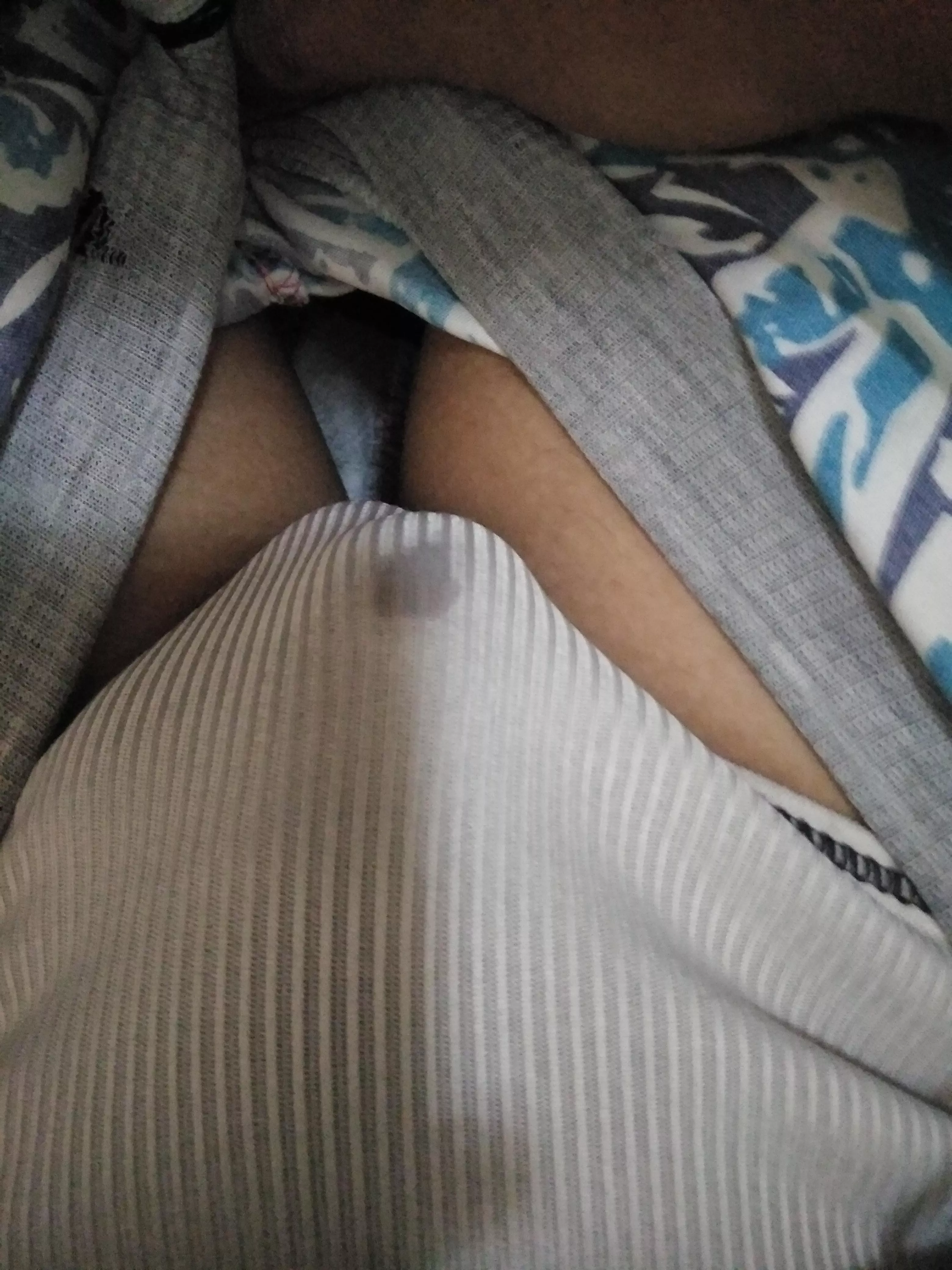 precum leaking through the panties