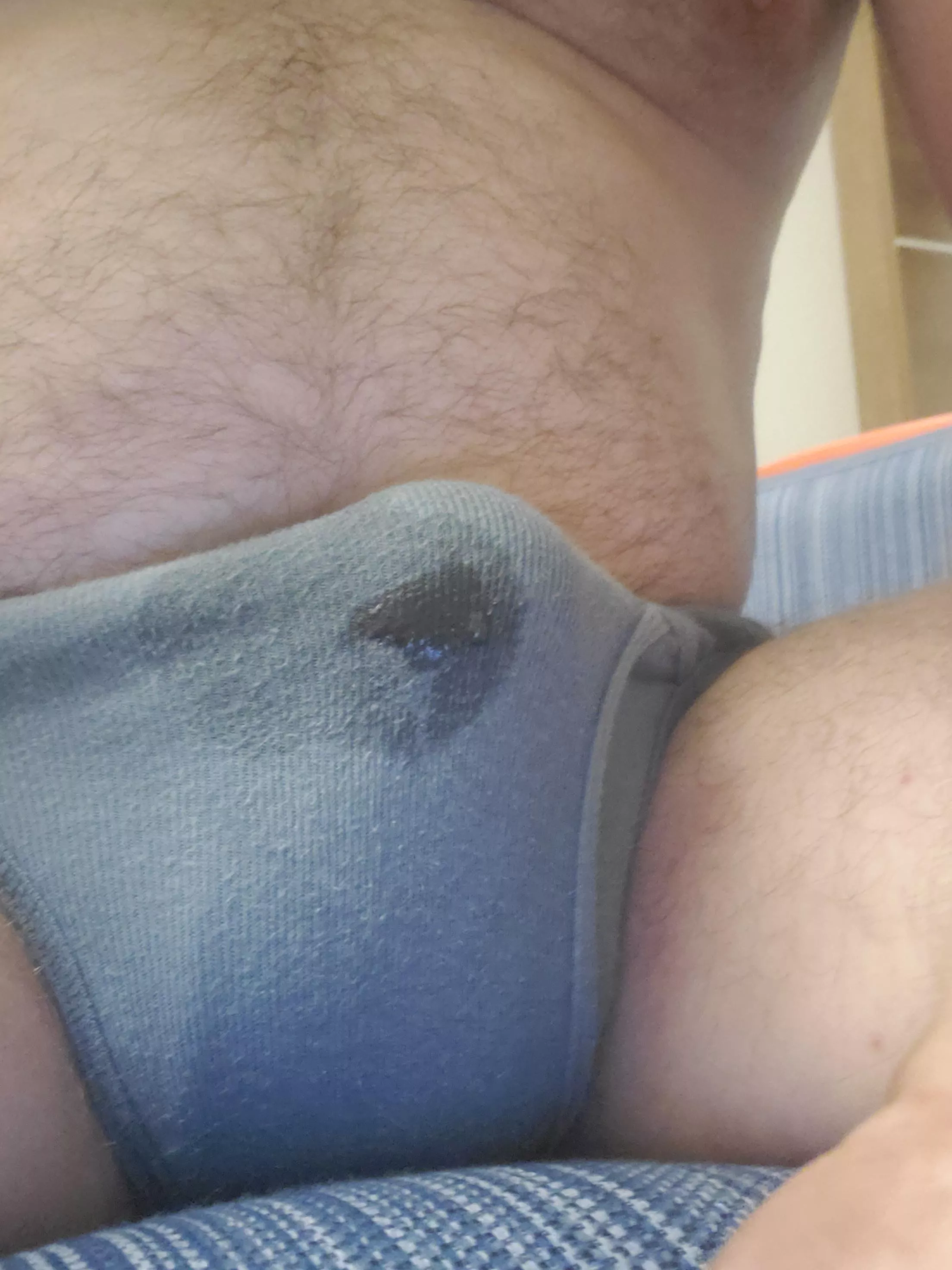 precum soaked right through.