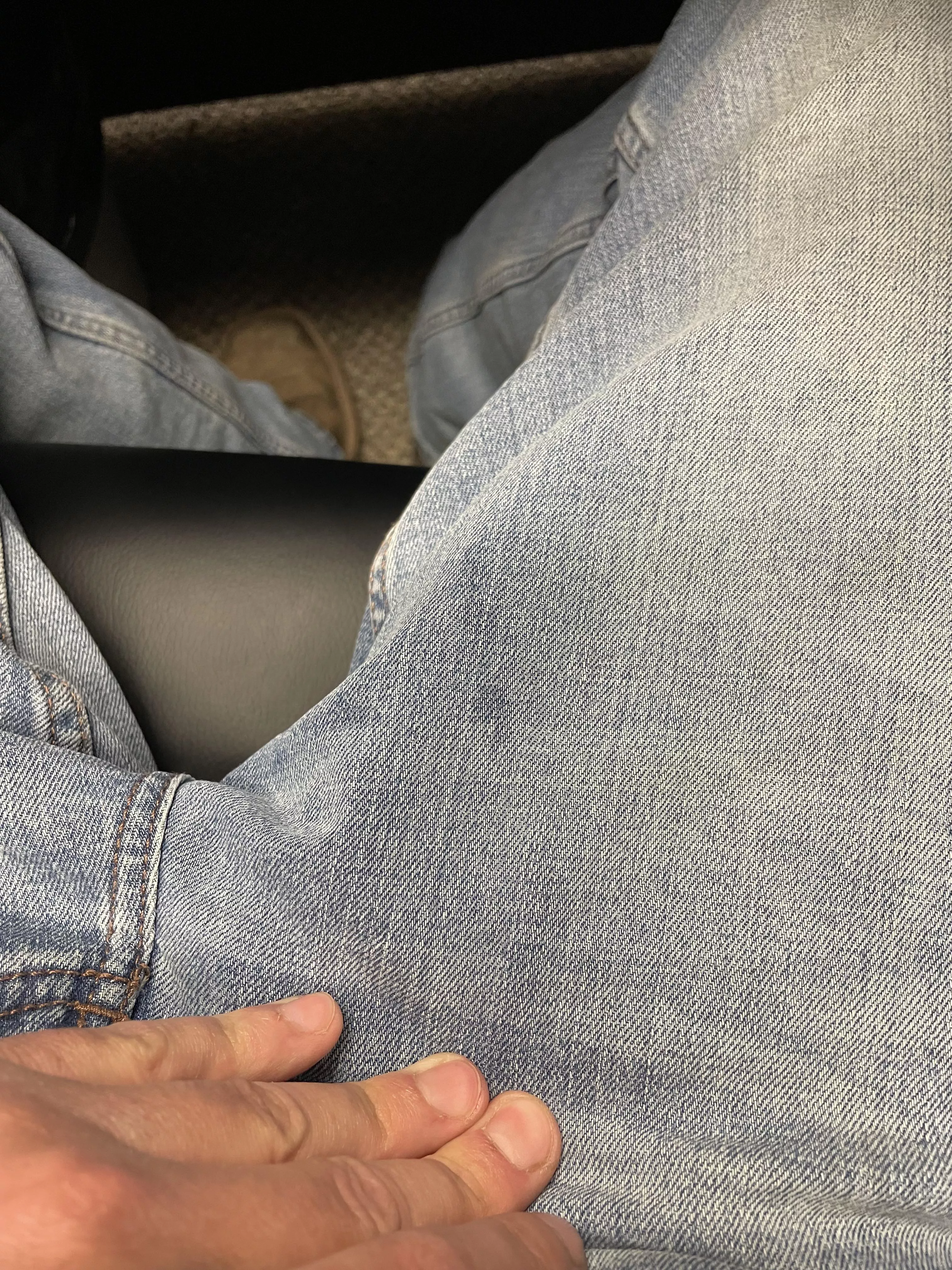 Precum stain at work