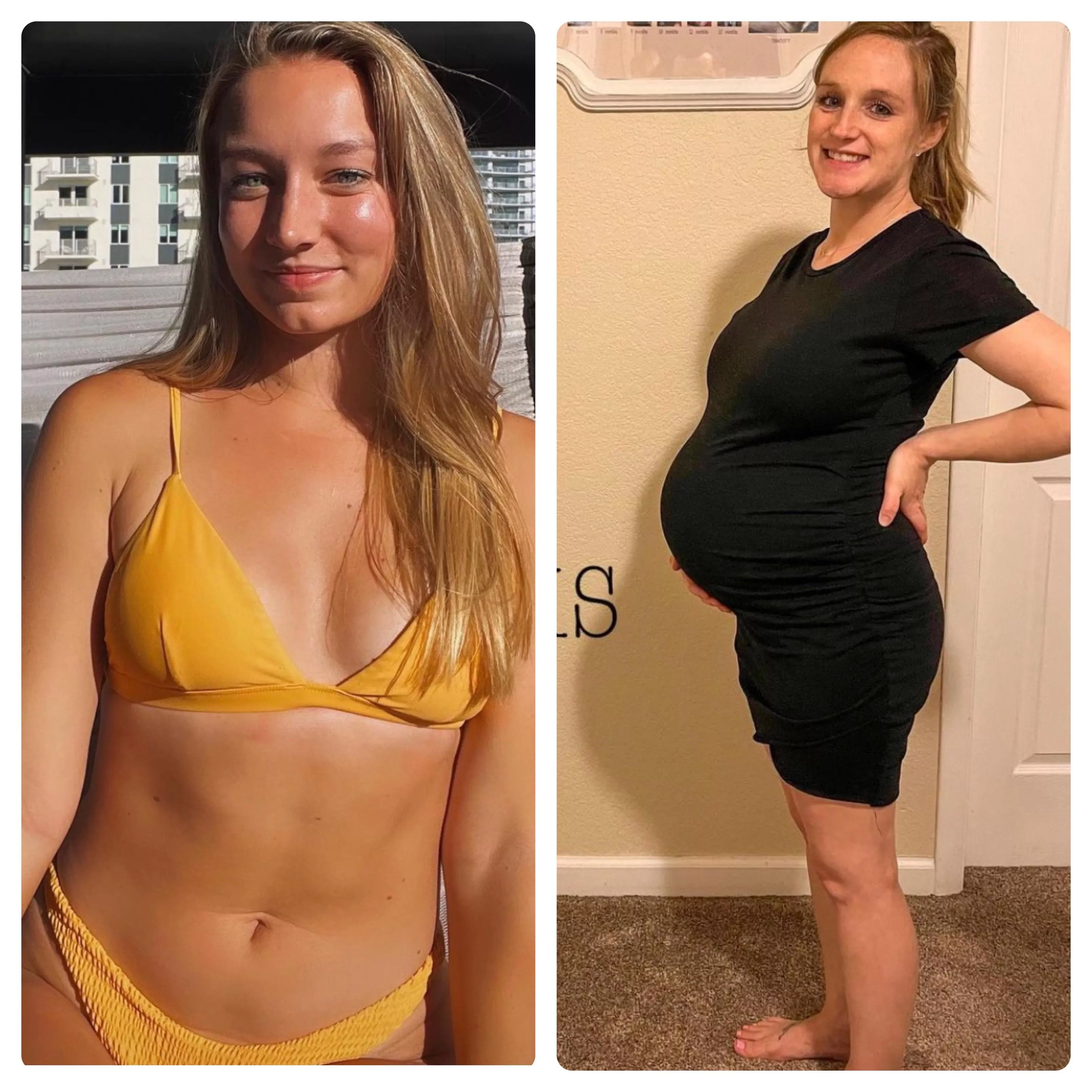 Pregnancy Week 0 vs week 34