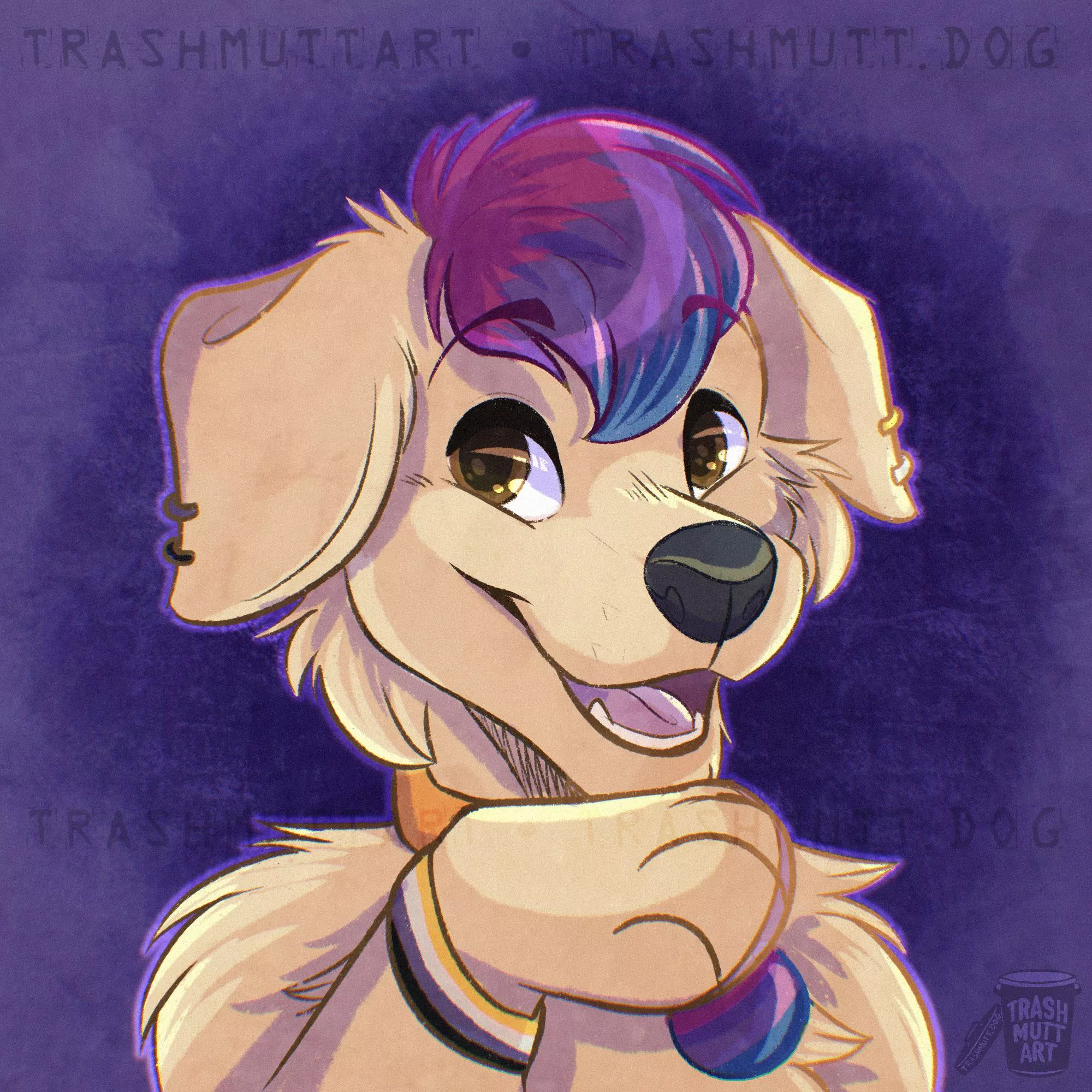 Pride Dog ðŸ¶ (art by me - TrashmuttArt on Twitter))