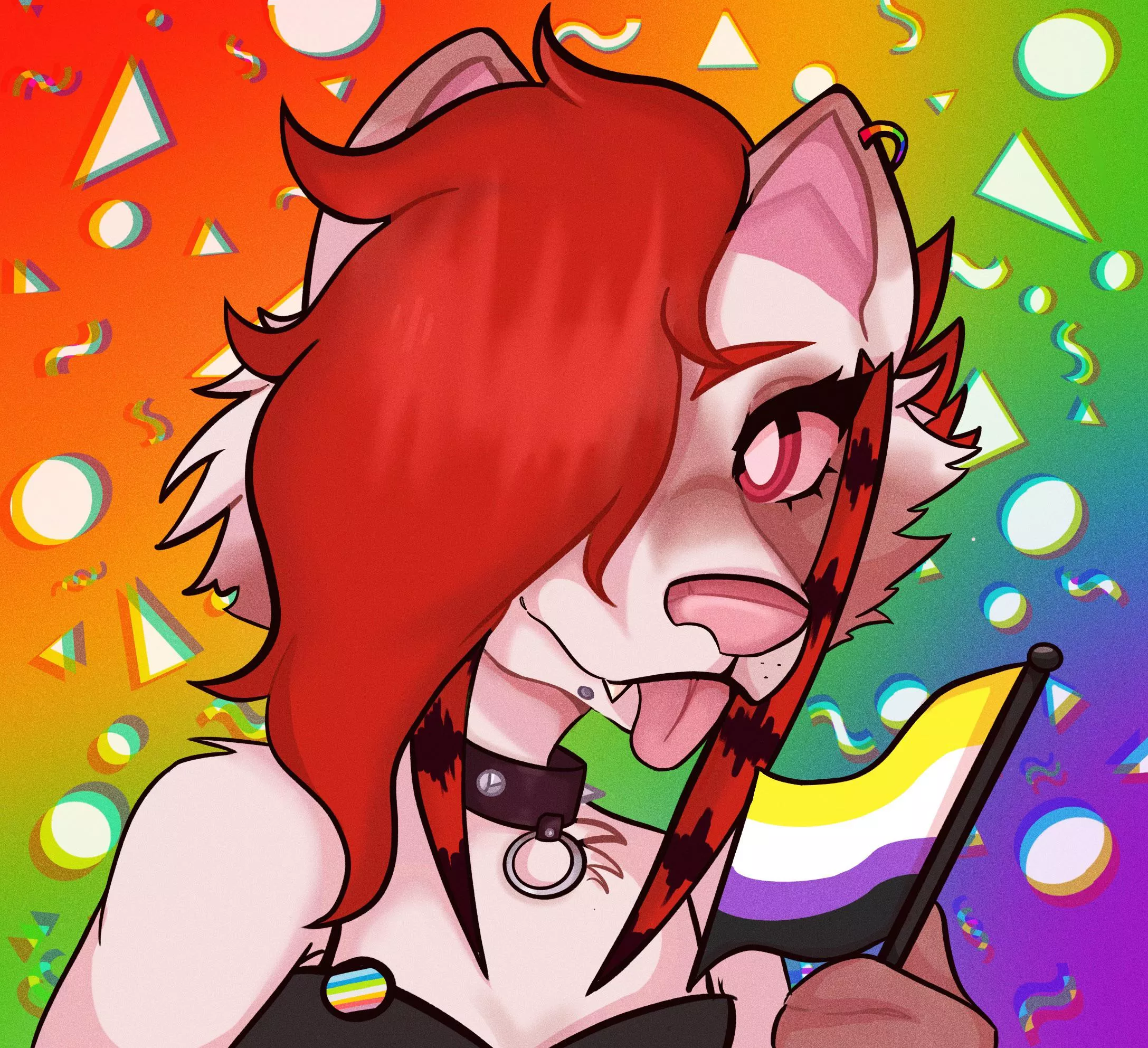 Pride Icon of my Fursona! (@sillywhimm on Twitter, check out my art!)