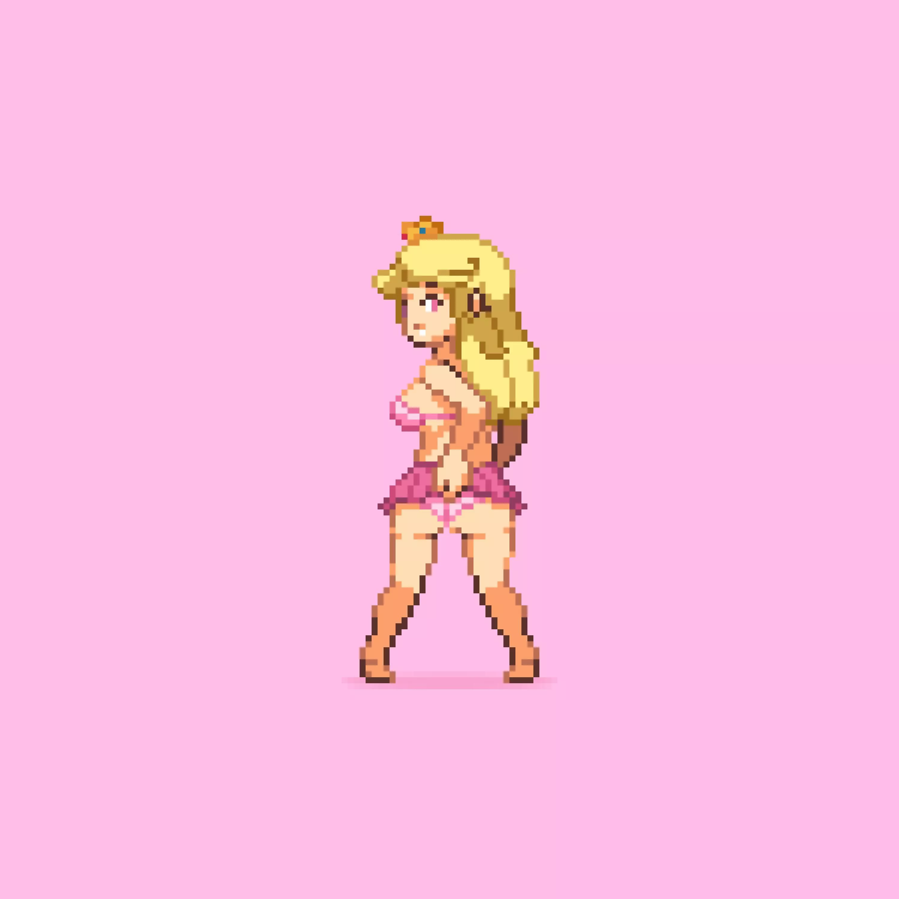 Princess Peach - Mario - Pixel Art