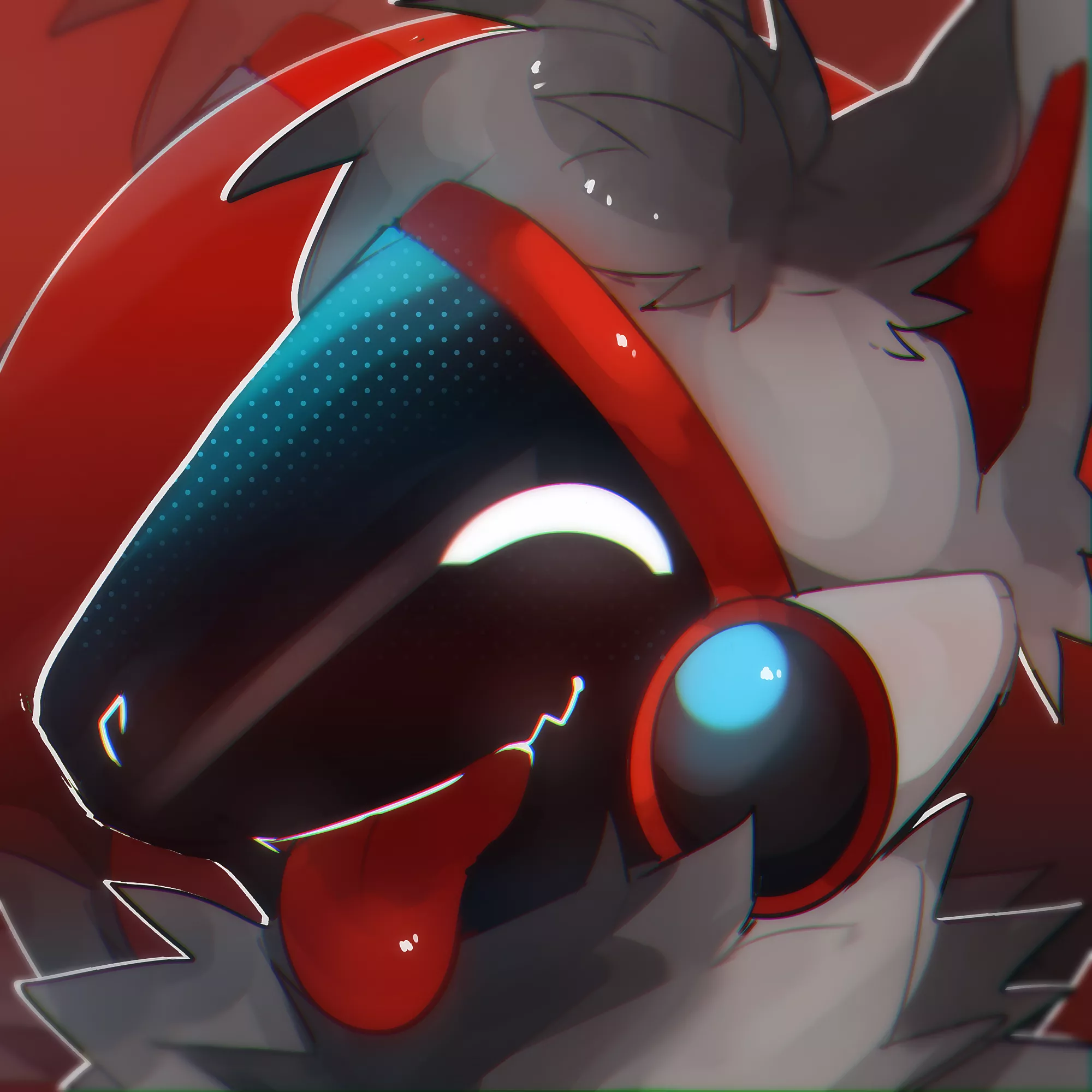 Protogen! (Icon commission, art by me)