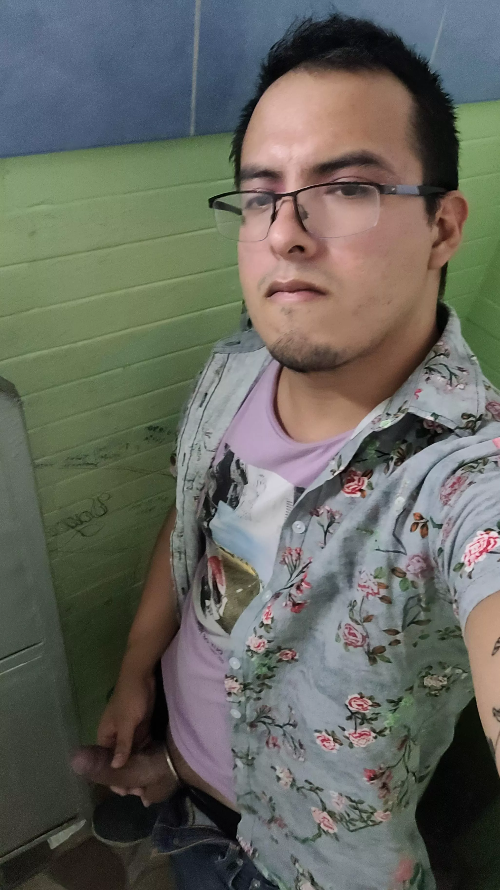 public bathroom selfie before getting my dick sucked