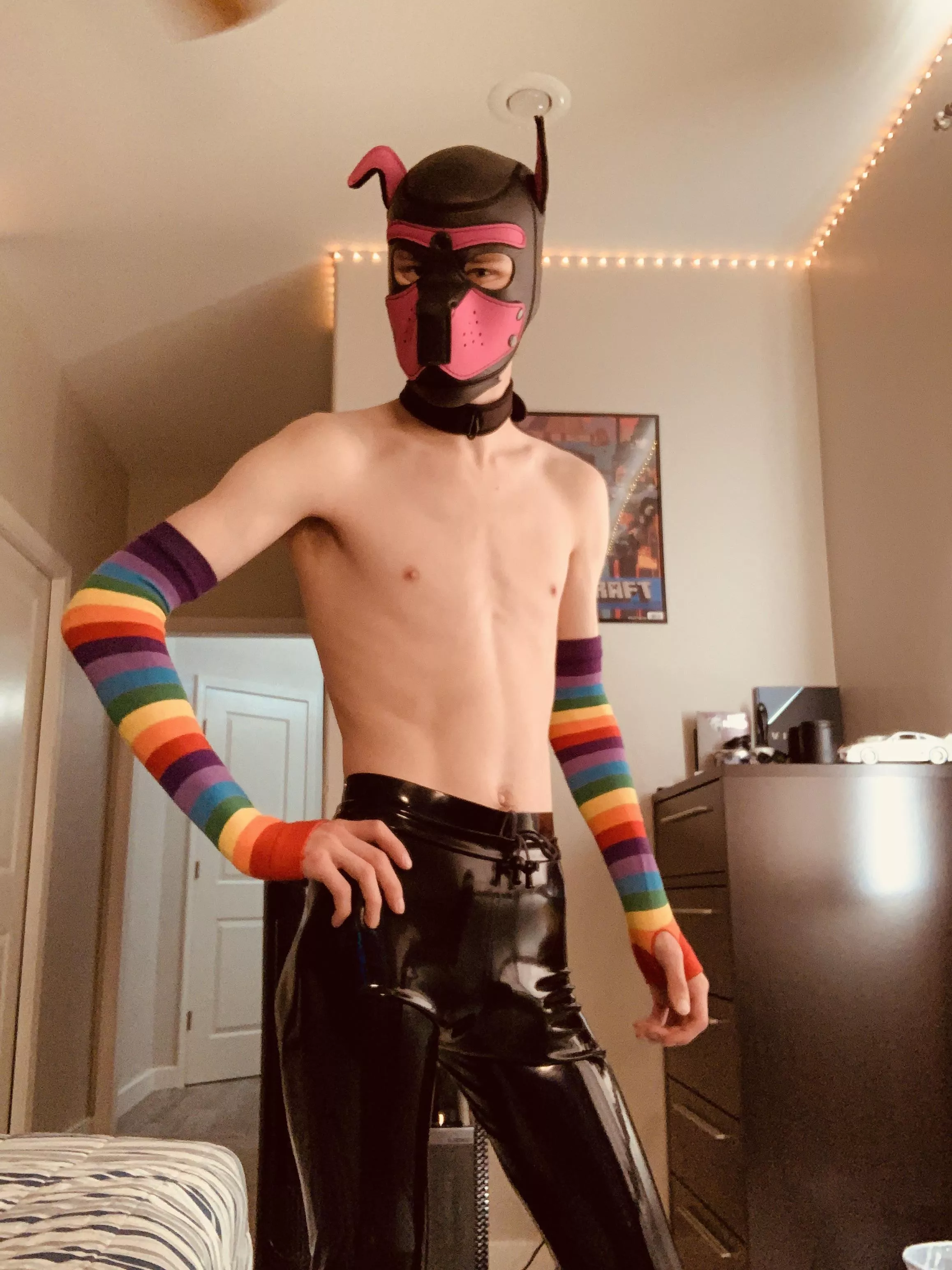 Pup hood? Check. Latex? Check