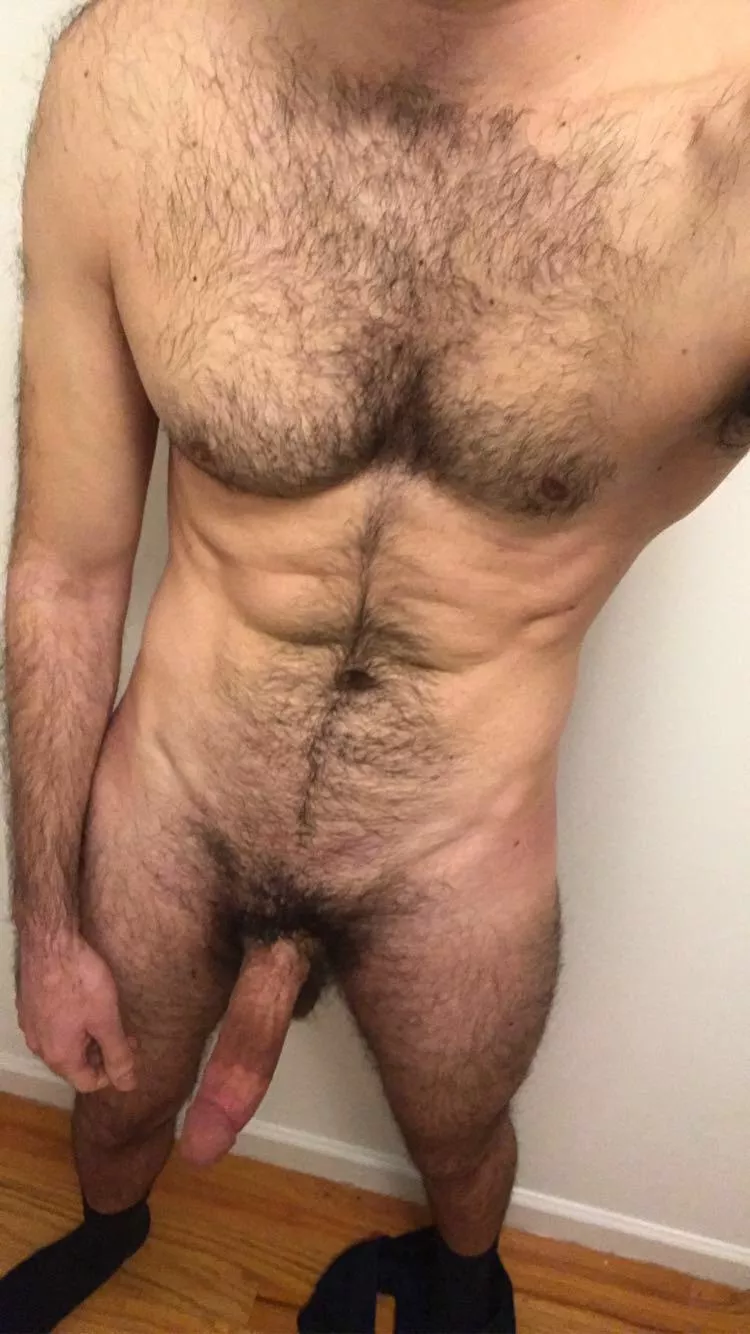 Put on a jockstrap and lick my hairy body