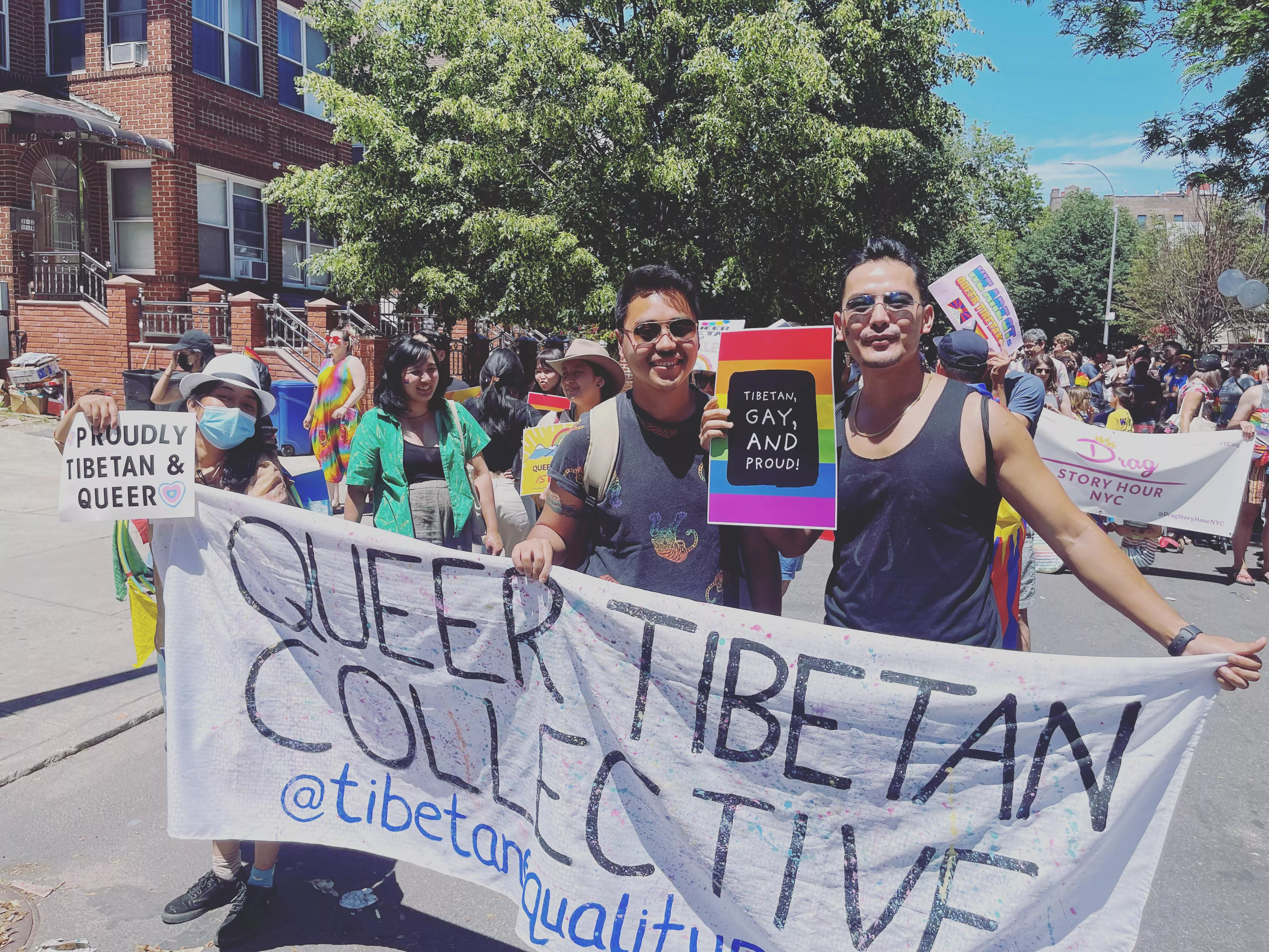 Queens pride March for Queer Tibetans! Feel free to follow us on ig @tibetanequalityproject