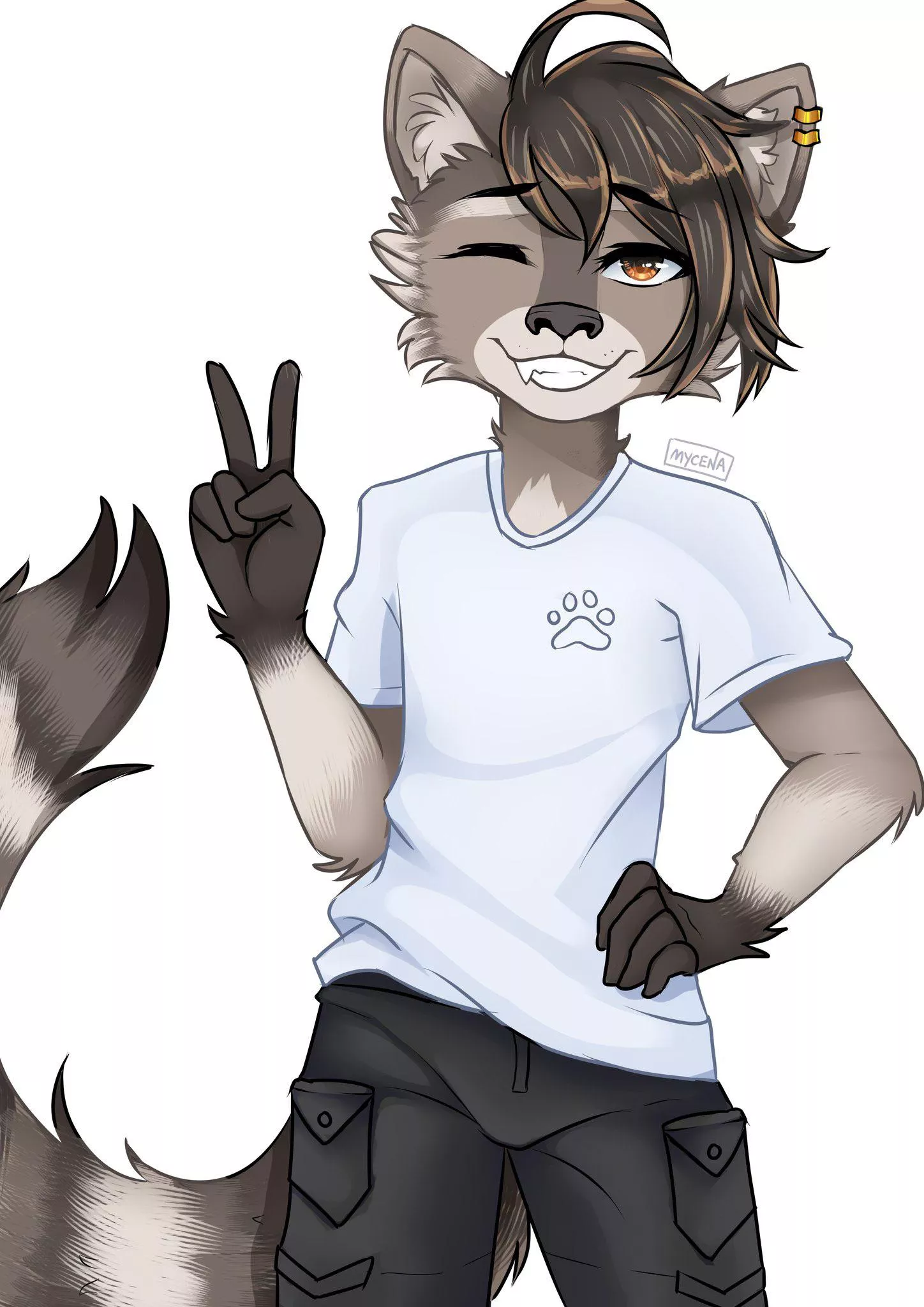 Raccoon ~ MycenaFox on Twitter 🦝