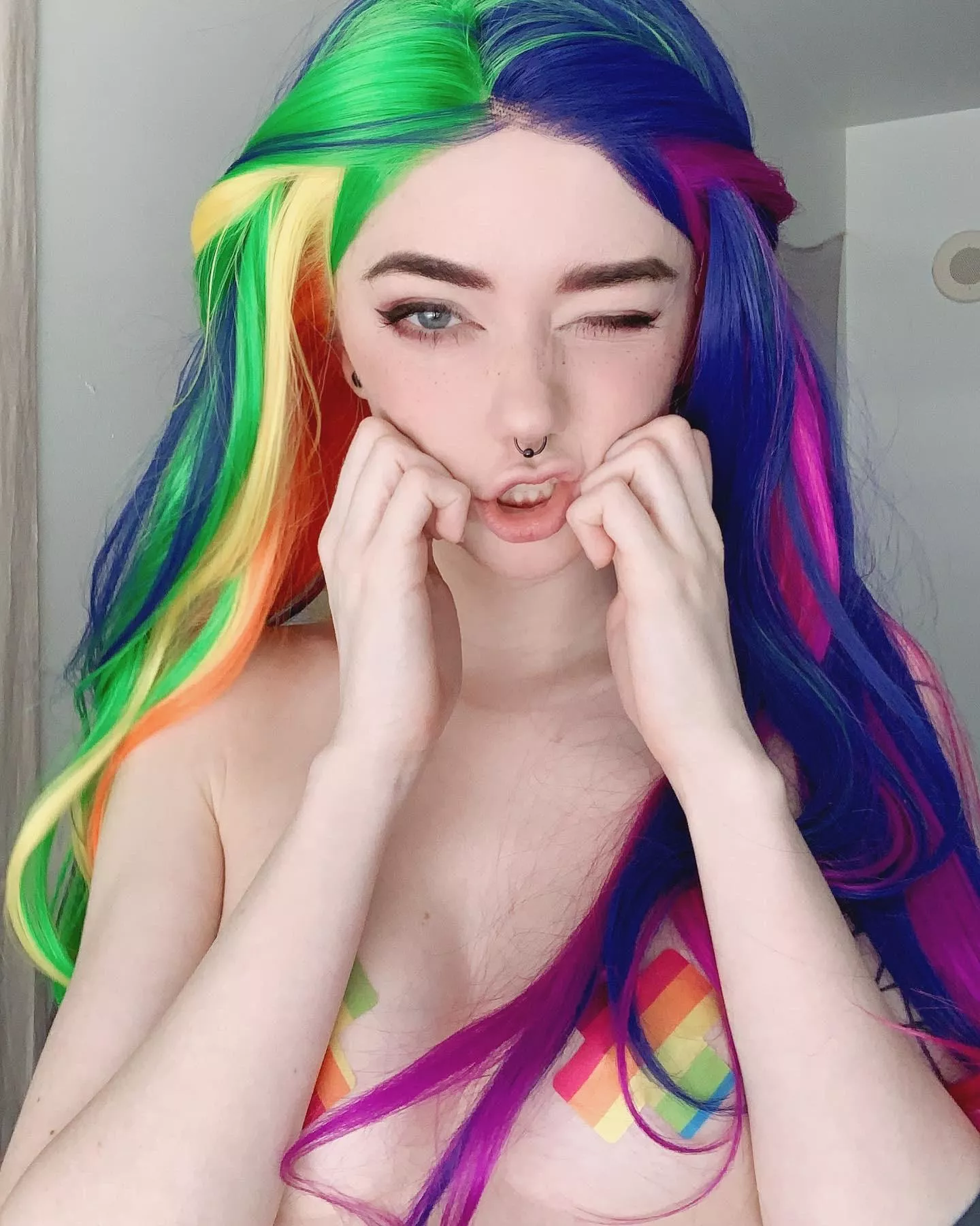 Rainbow hair ðŸ’™ðŸ’œ