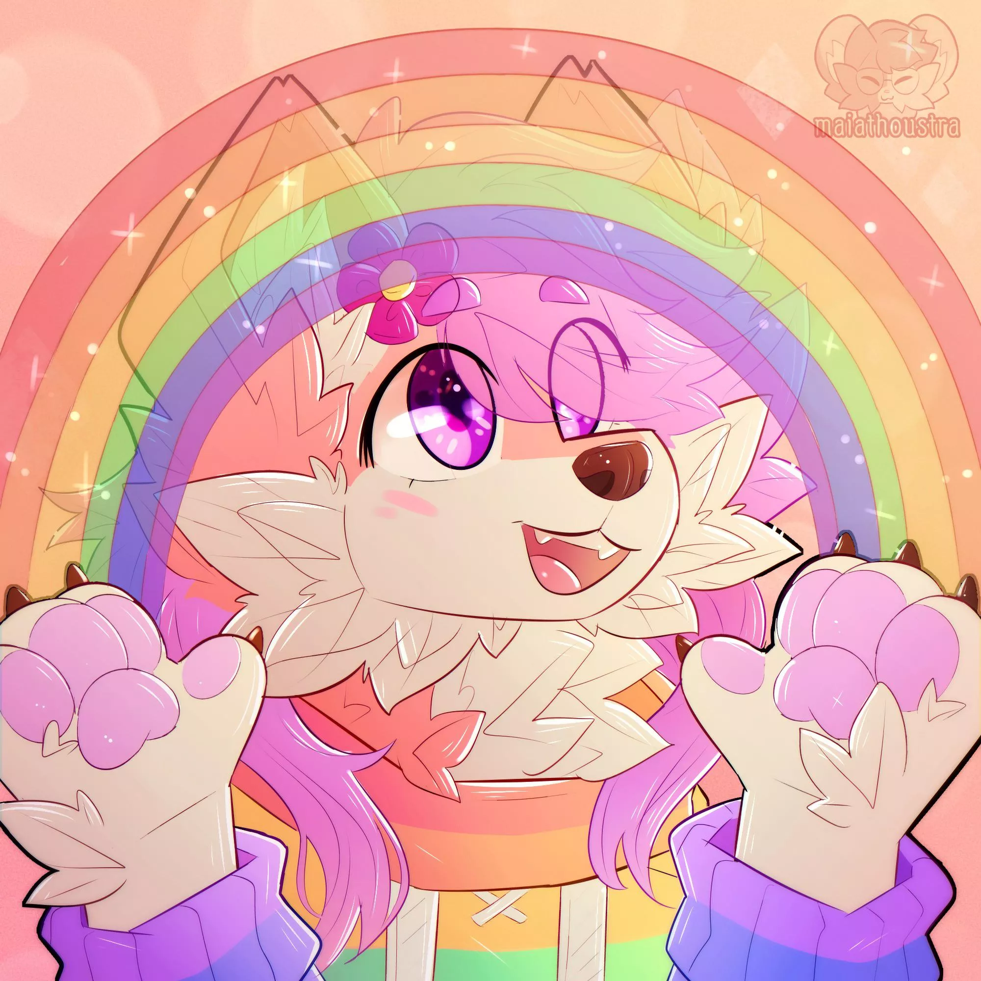 Rainbow ~ YCH for PrincessCier, art by me @maiathoustra