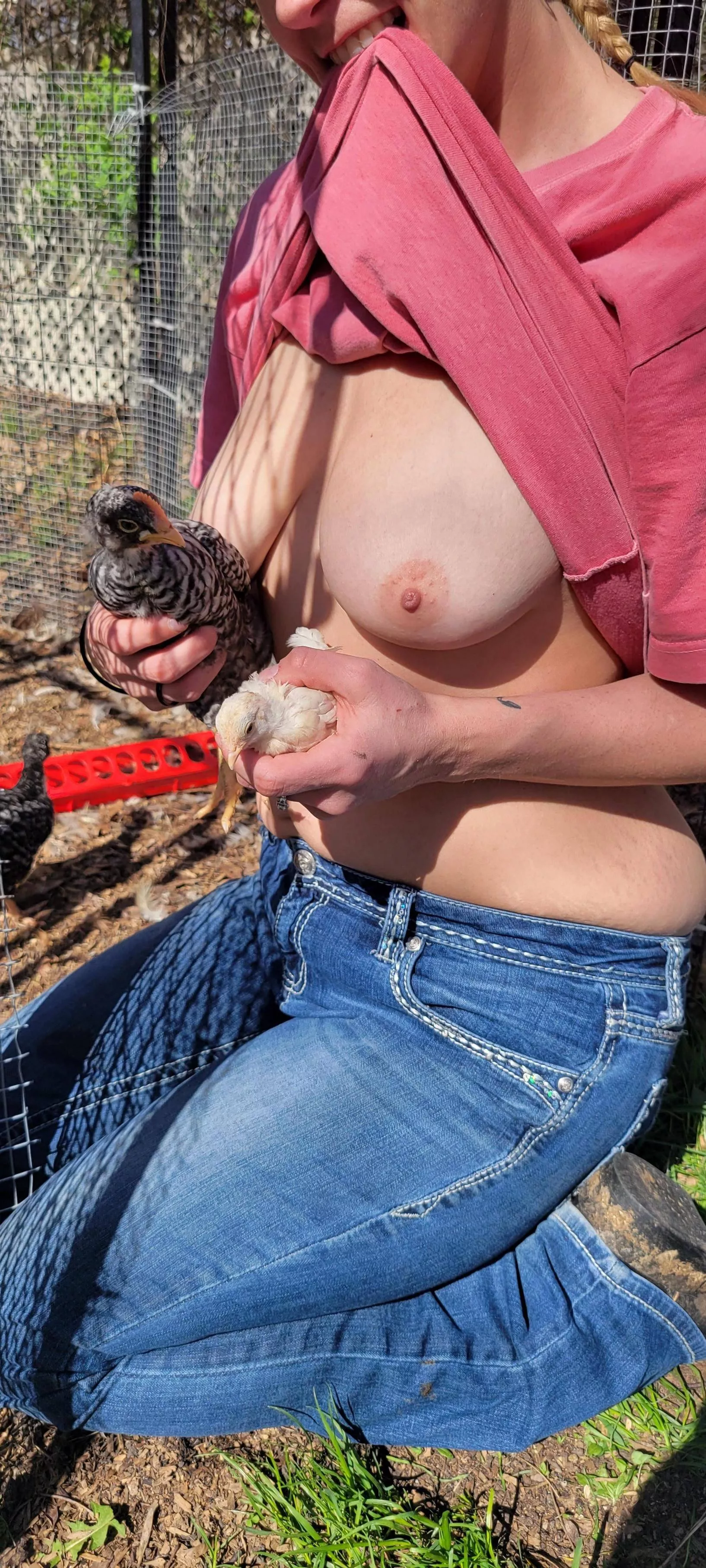 Raising Chickens and your Cock [F, Milf, OC]