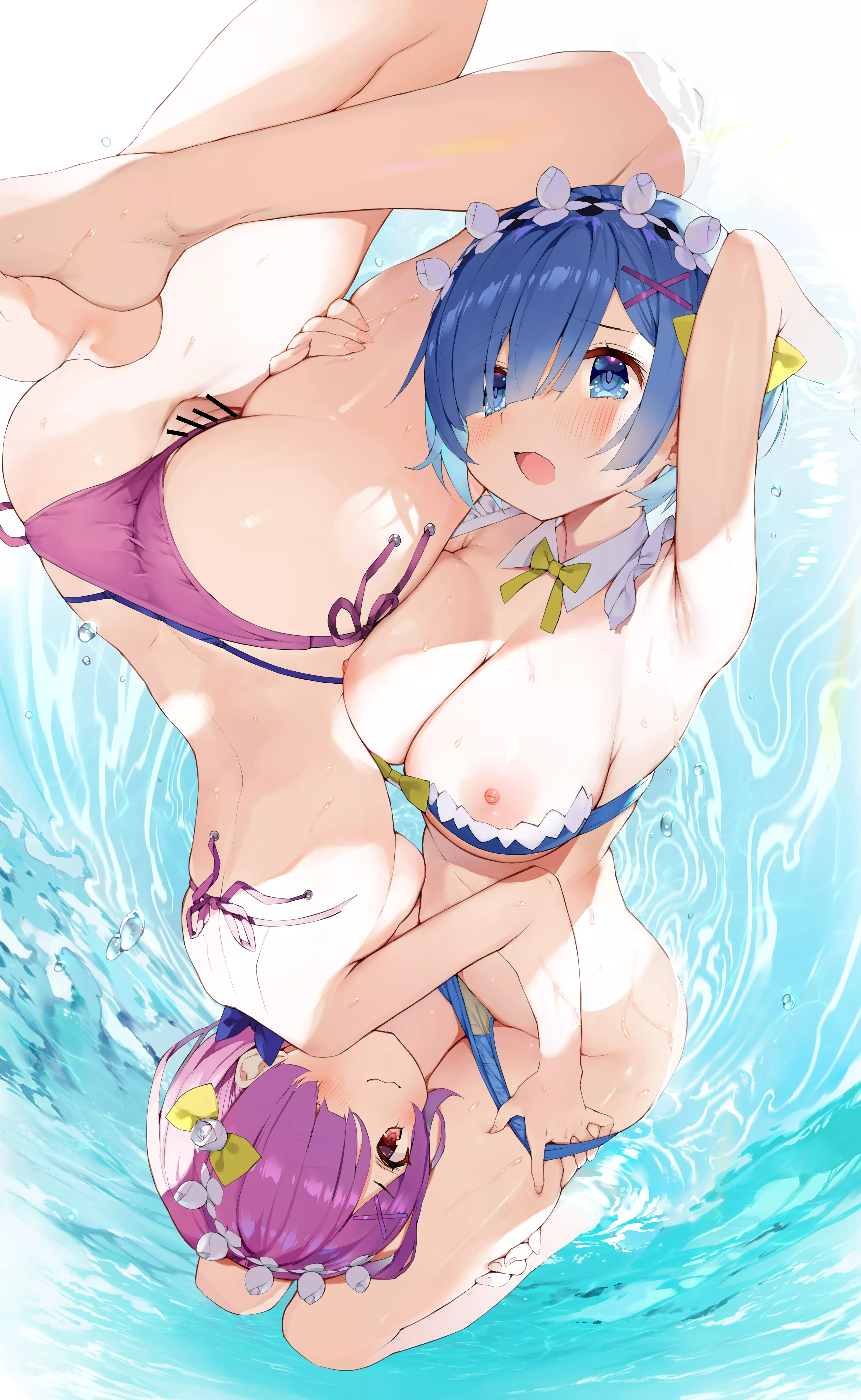 Ram taking off Rem's bikini