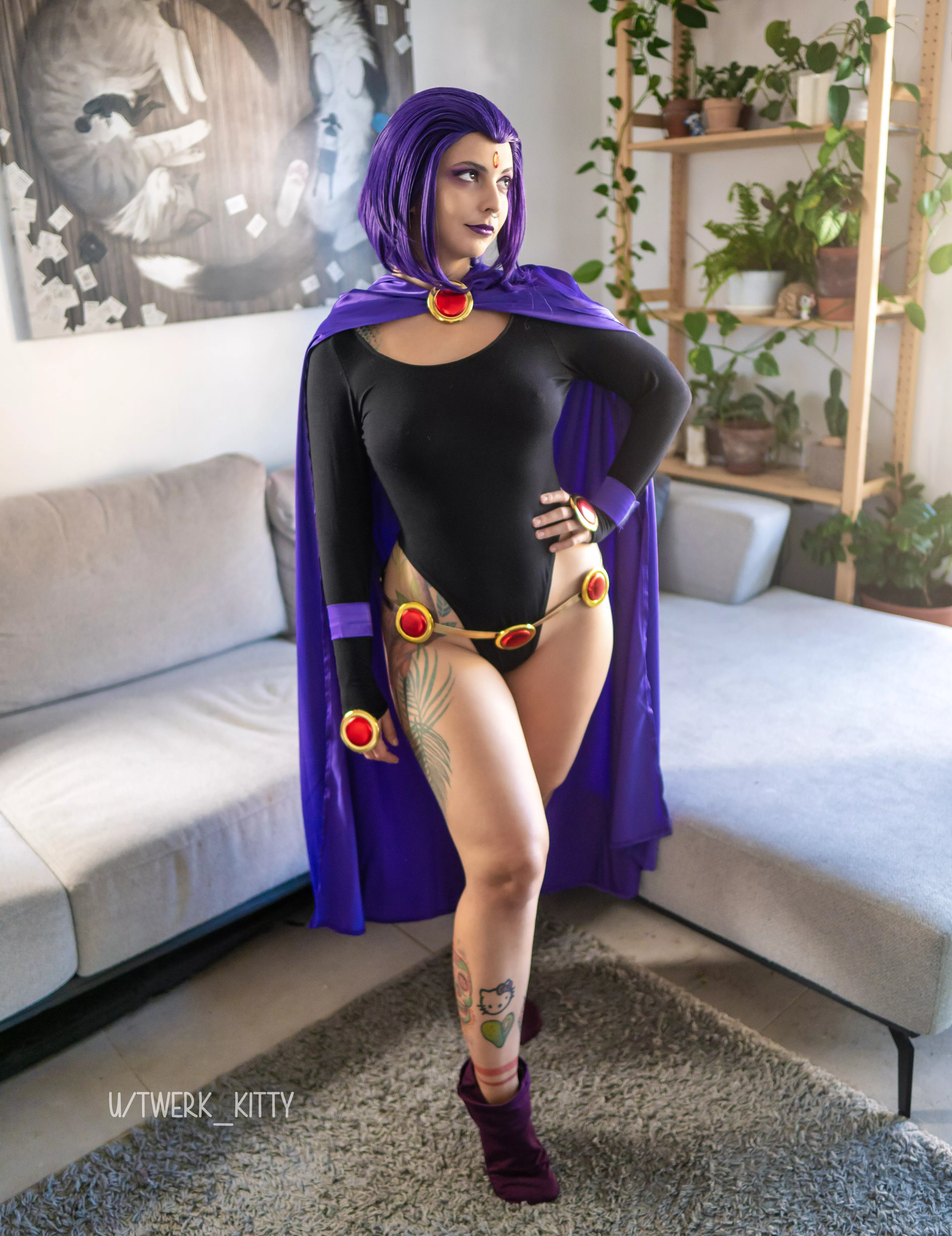 raven from teen titans by me, Twerk kitty