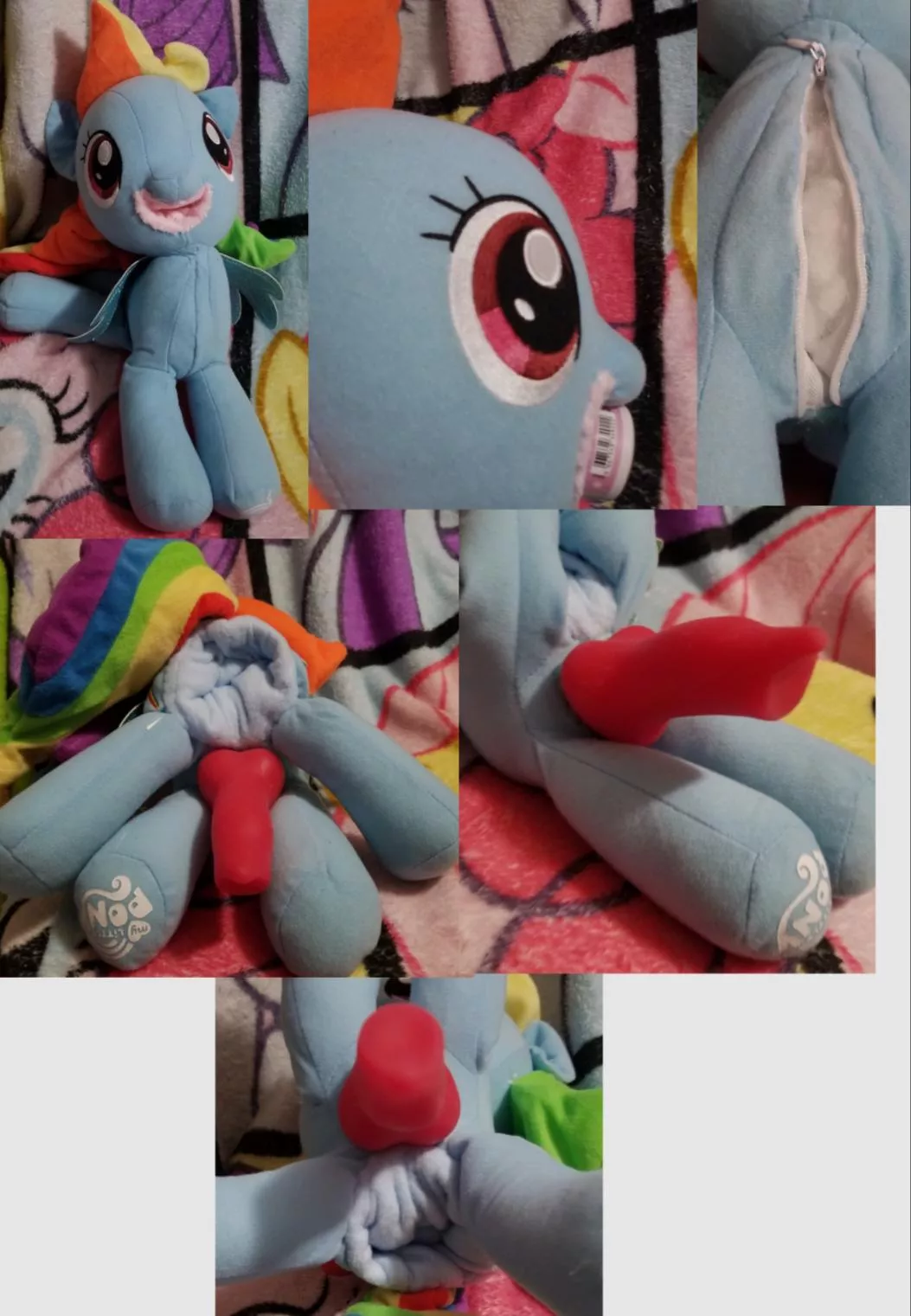 Recently commissioned NSFW fuckable my little pony Rainbow Dash with large SPH for fleshlights, useable mouth, dildo holder and stuffing zipper