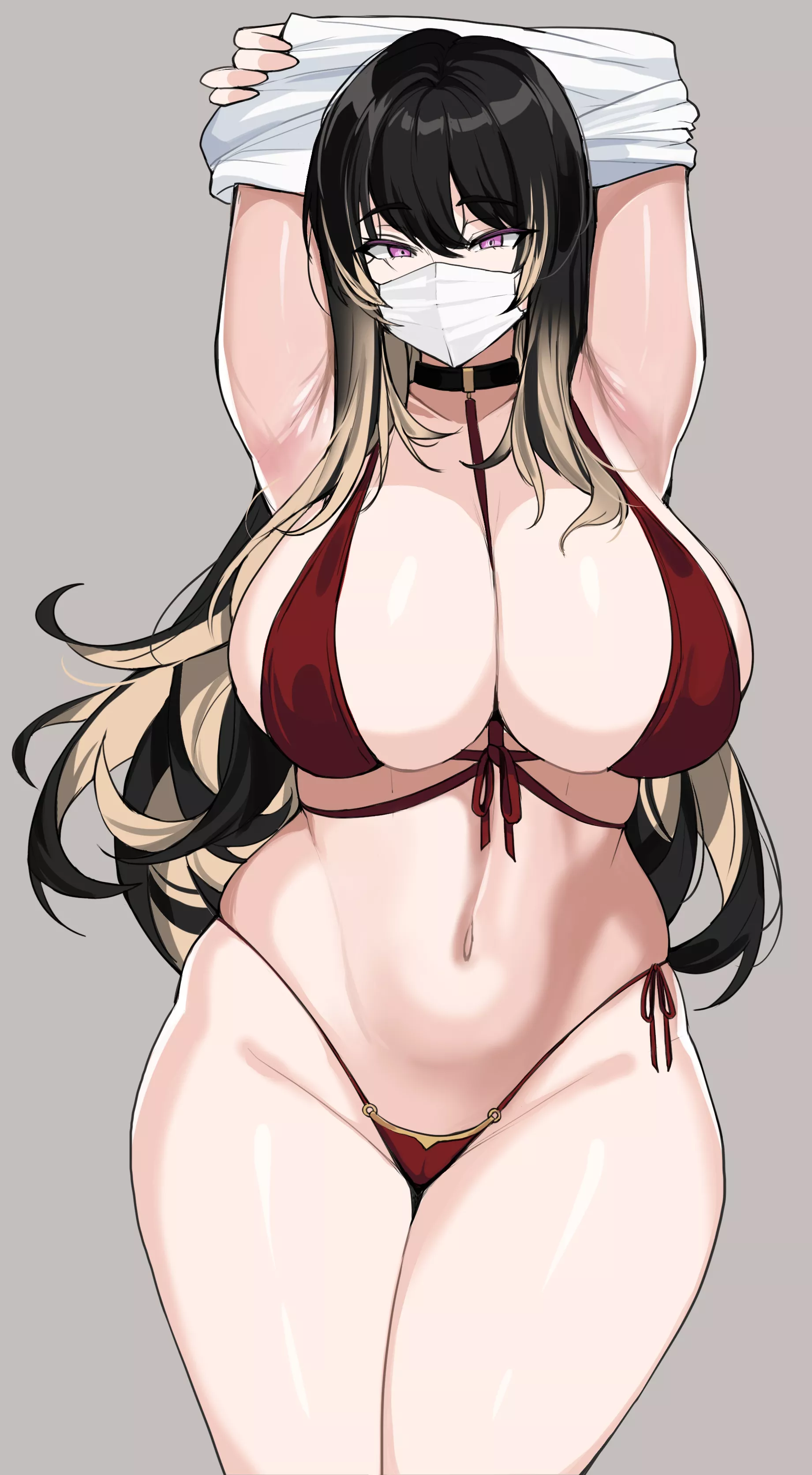 Red Bikini Masked Arms Up (Hella P) [Original]