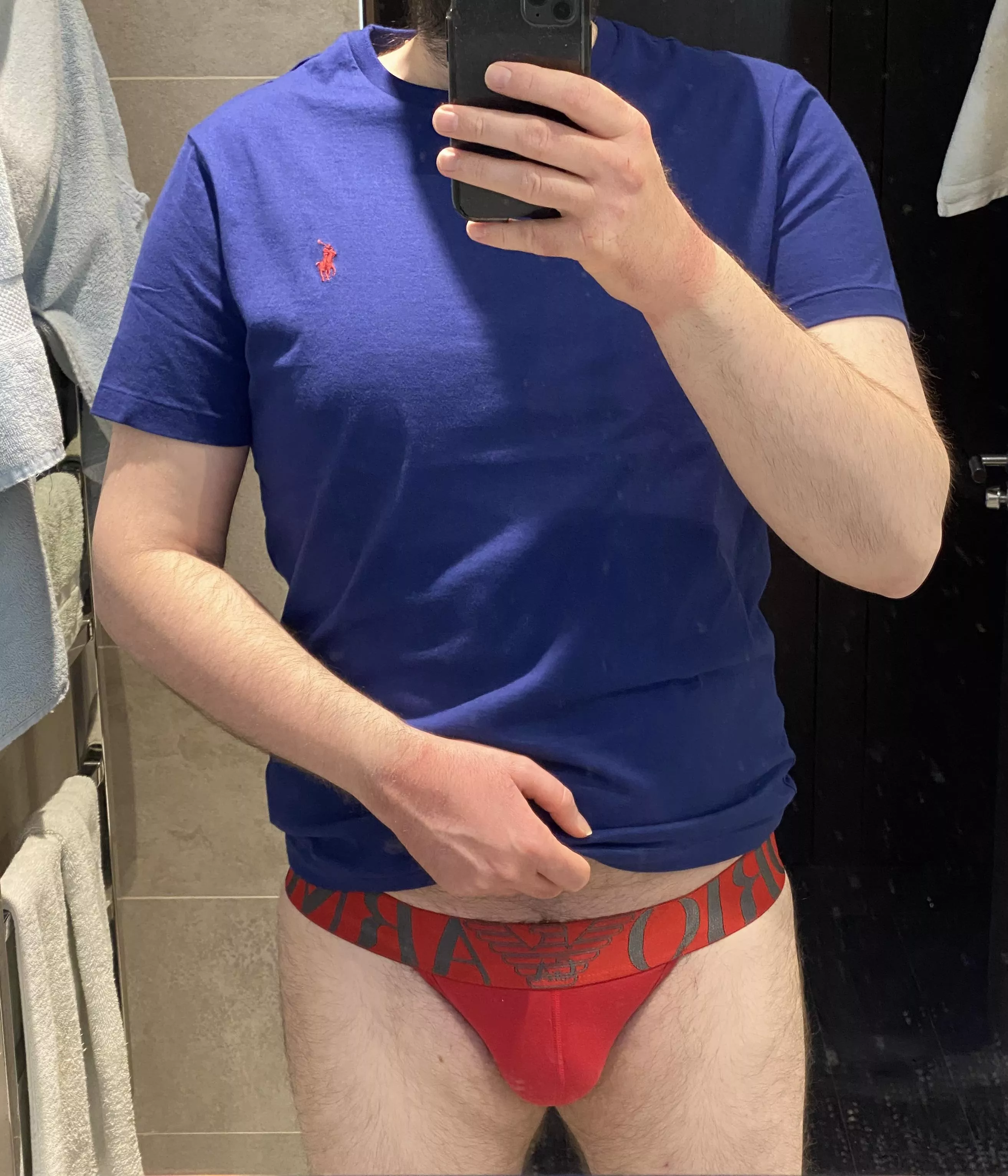 Red jock for wfh Thursday (41)