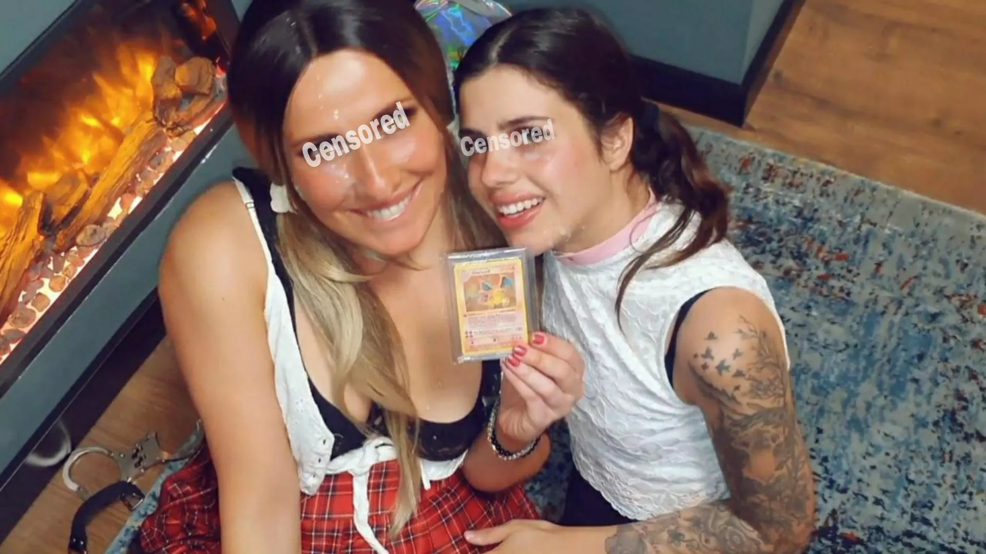 Redditor Cums on both of our faces for a 1st edition Charizard Pokemon card