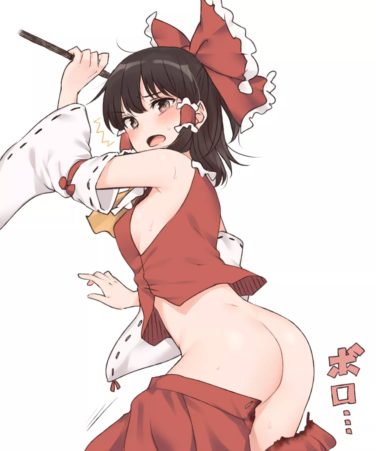 Reimuâ€™s skirt ripped