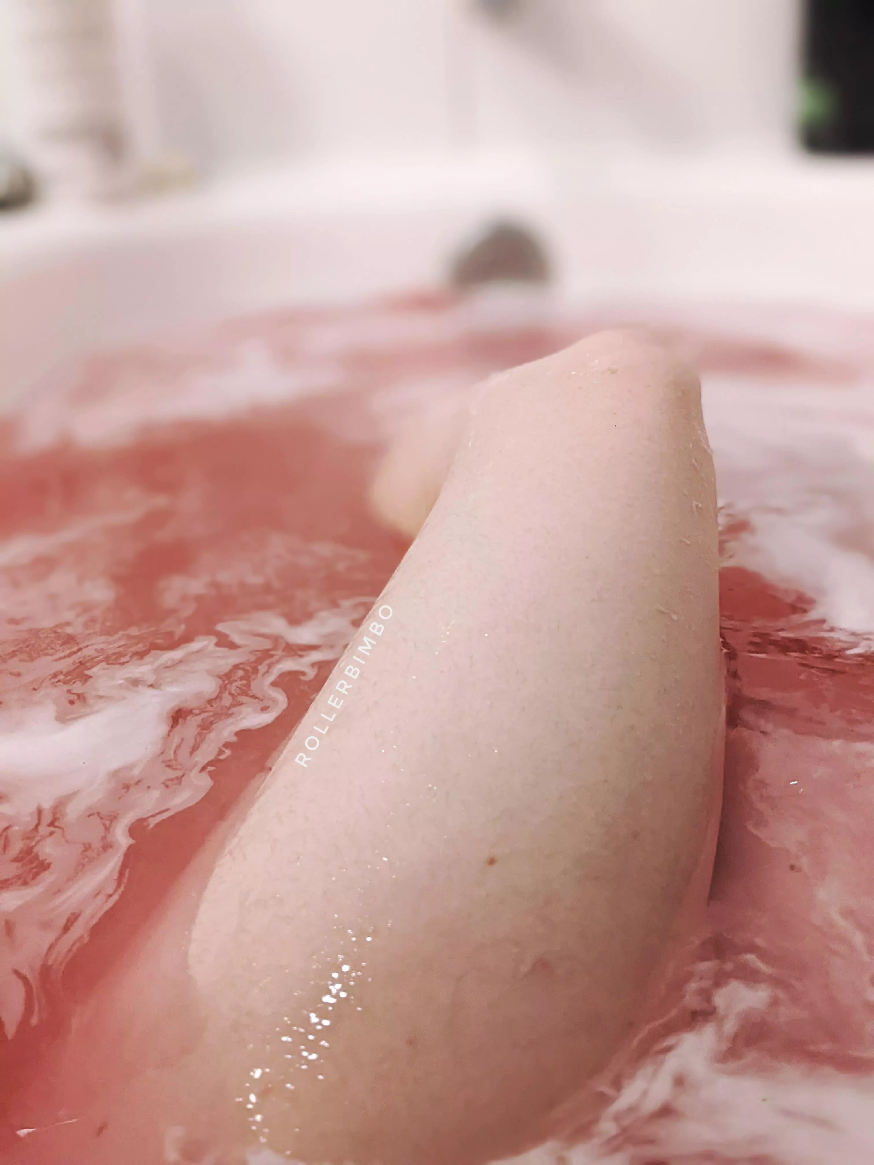 relaxing with a sparkly bath bomb