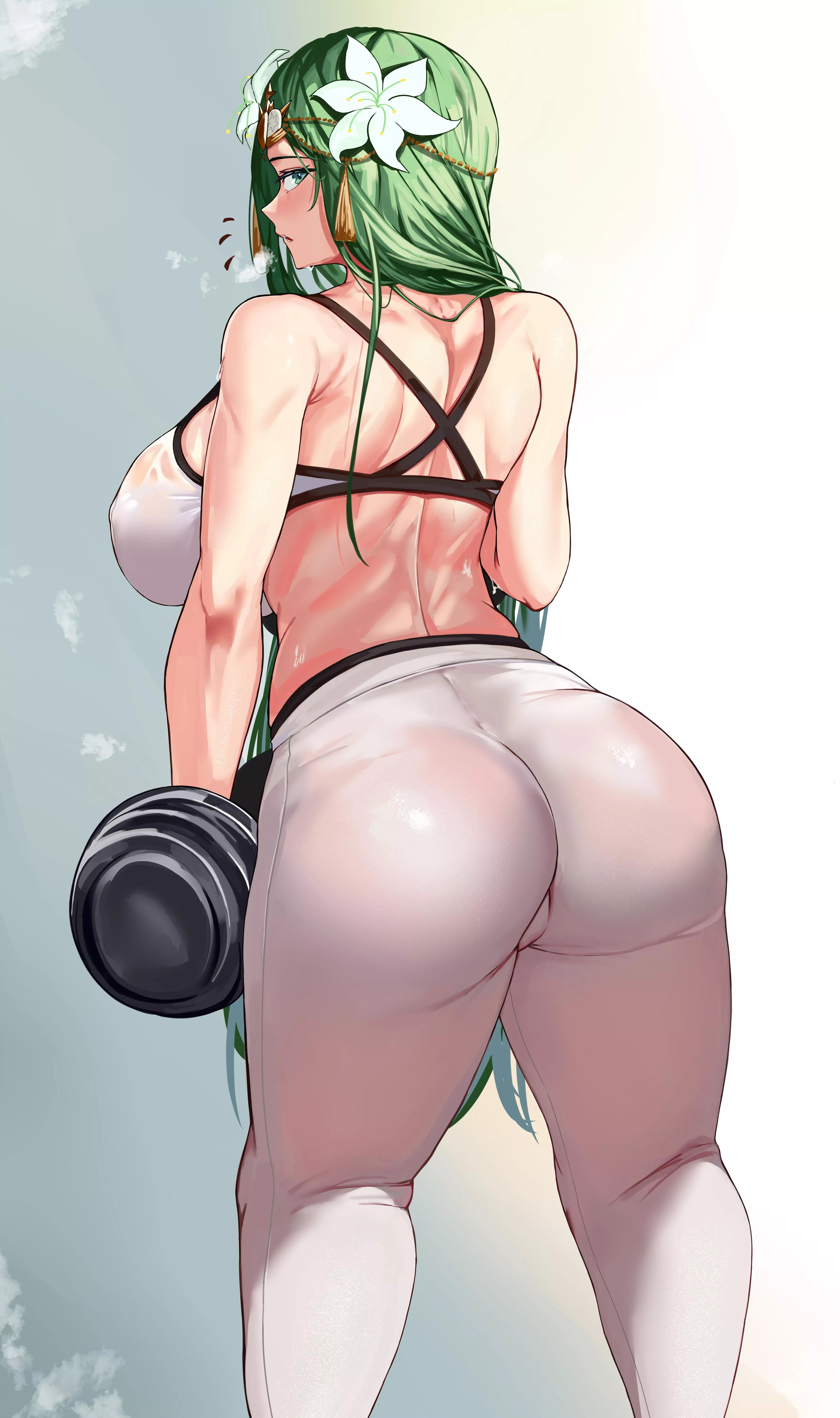 Rhea working out