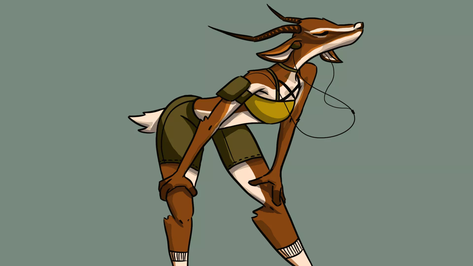 Ro the Gazelle has been on her daily afternoon run! This is my friend's fursona and I love how it turned out! Art by me!