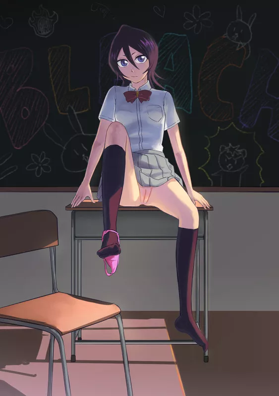 Rukia Sitting on Desk (Jcell)