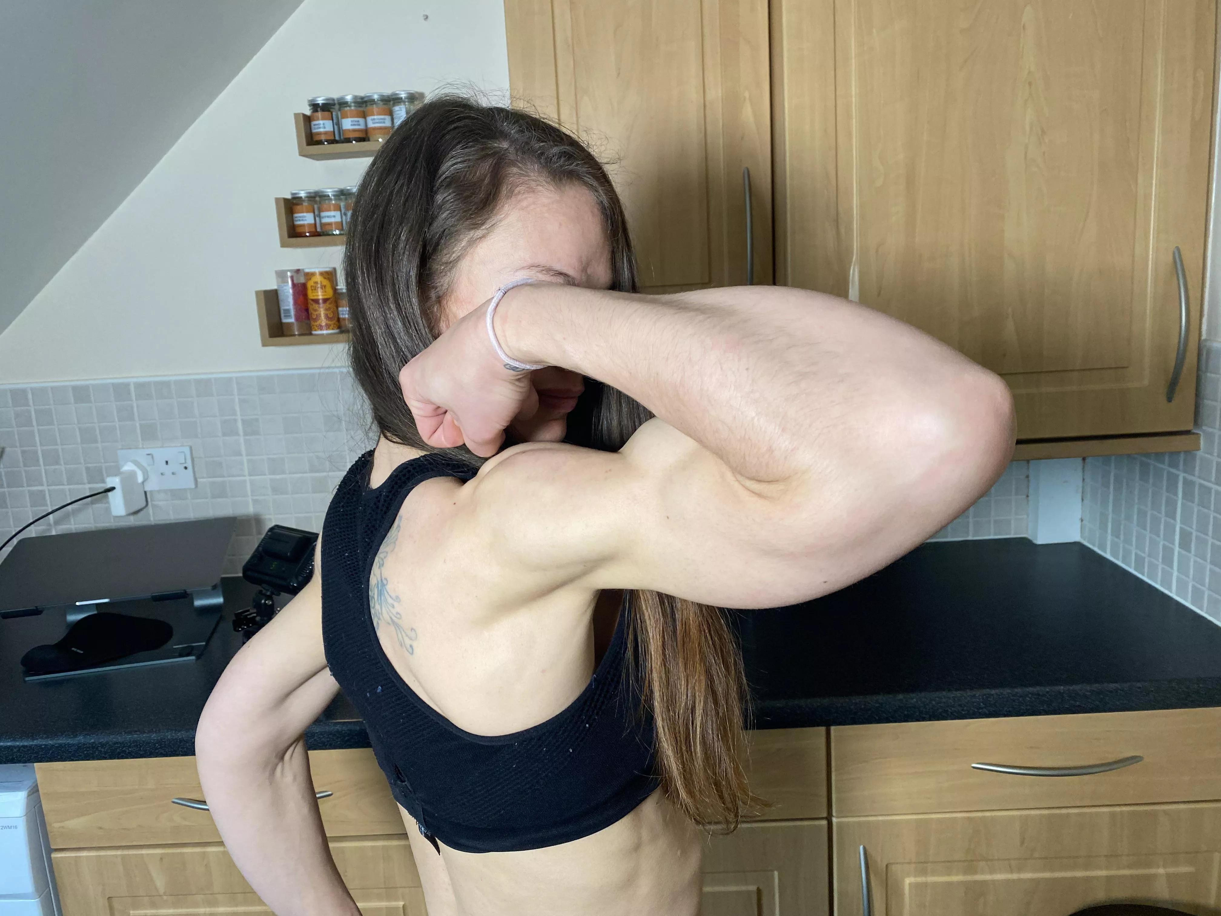 Sammie has some big biceps!