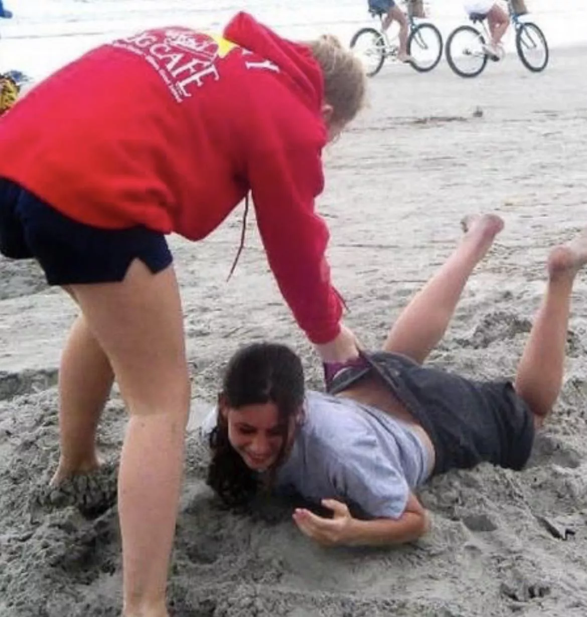 sandy friend wedgie