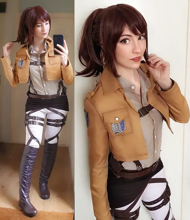 Sasha our potato girl <3 (Attack on Titan cosplay by Denzhy)