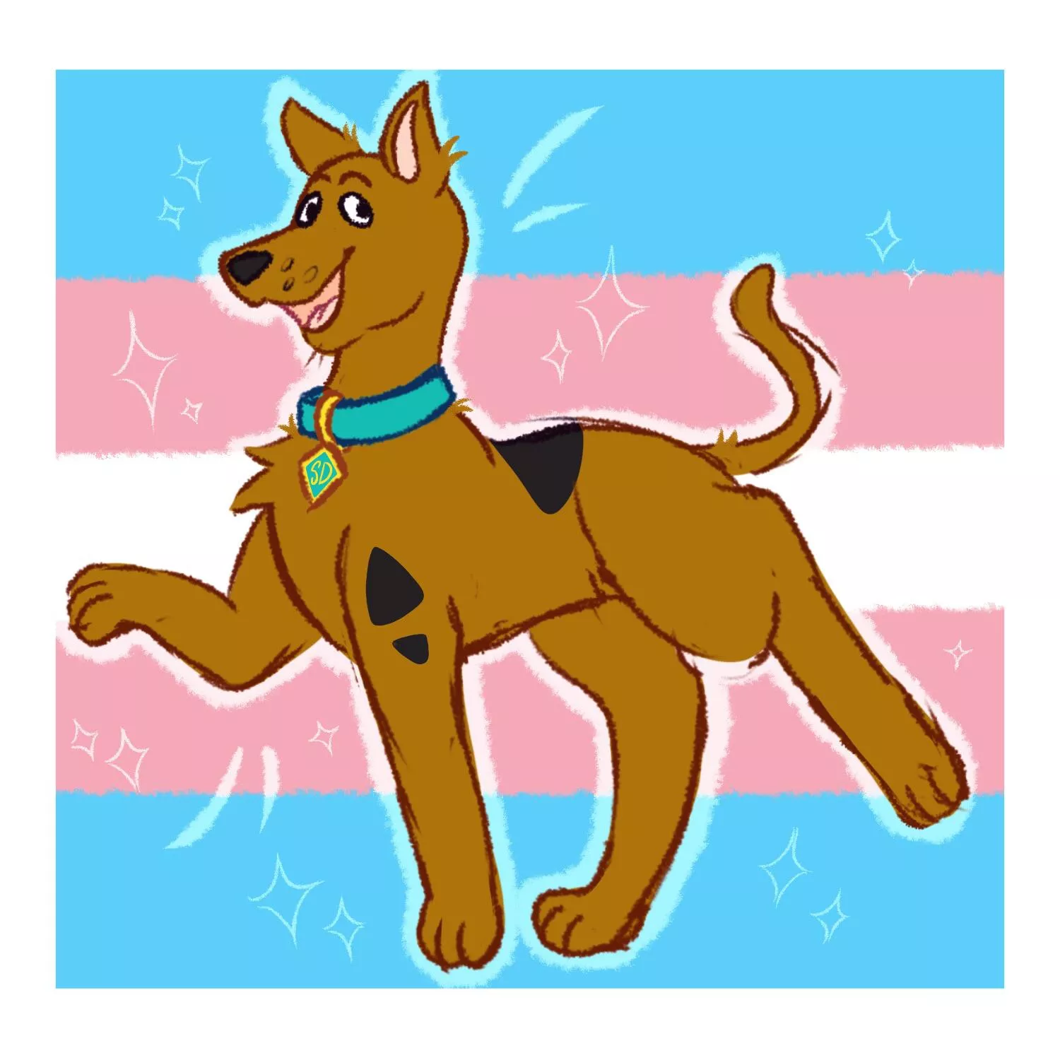 Scooby Doo said â™¥ TRANS RIGHTS â™¥ (art by me!)