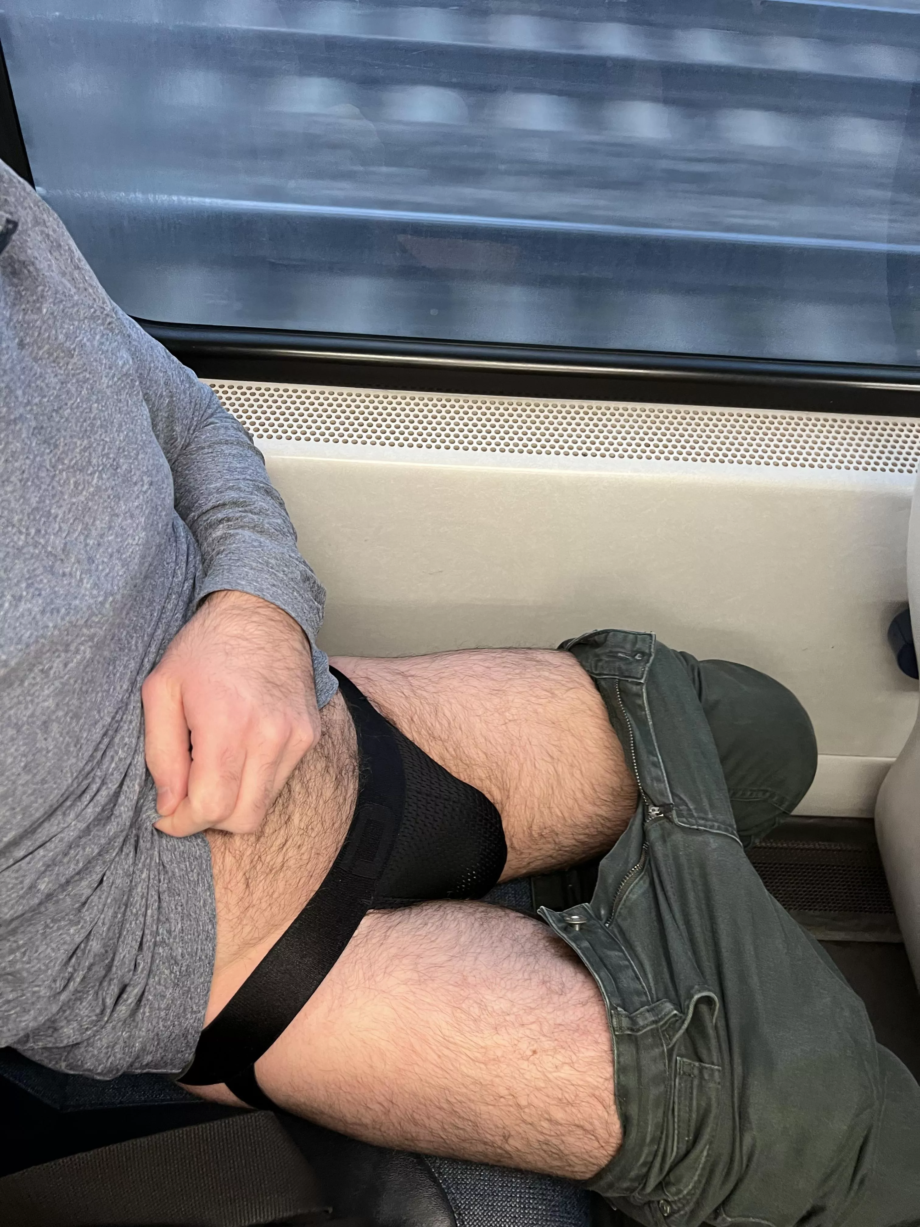 seat on the train next to me is open