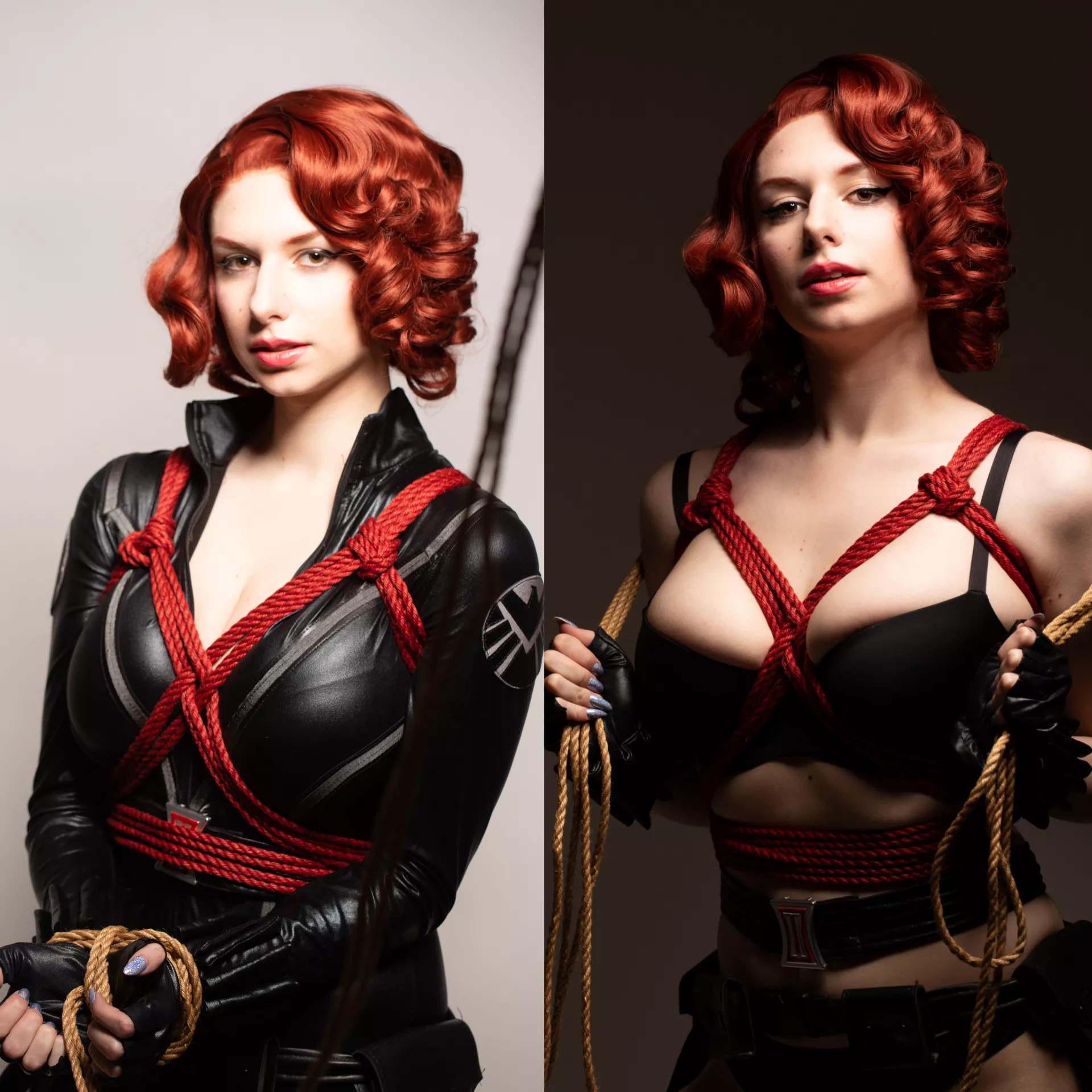 [Self] Black Widow shibari by Darks Lauf