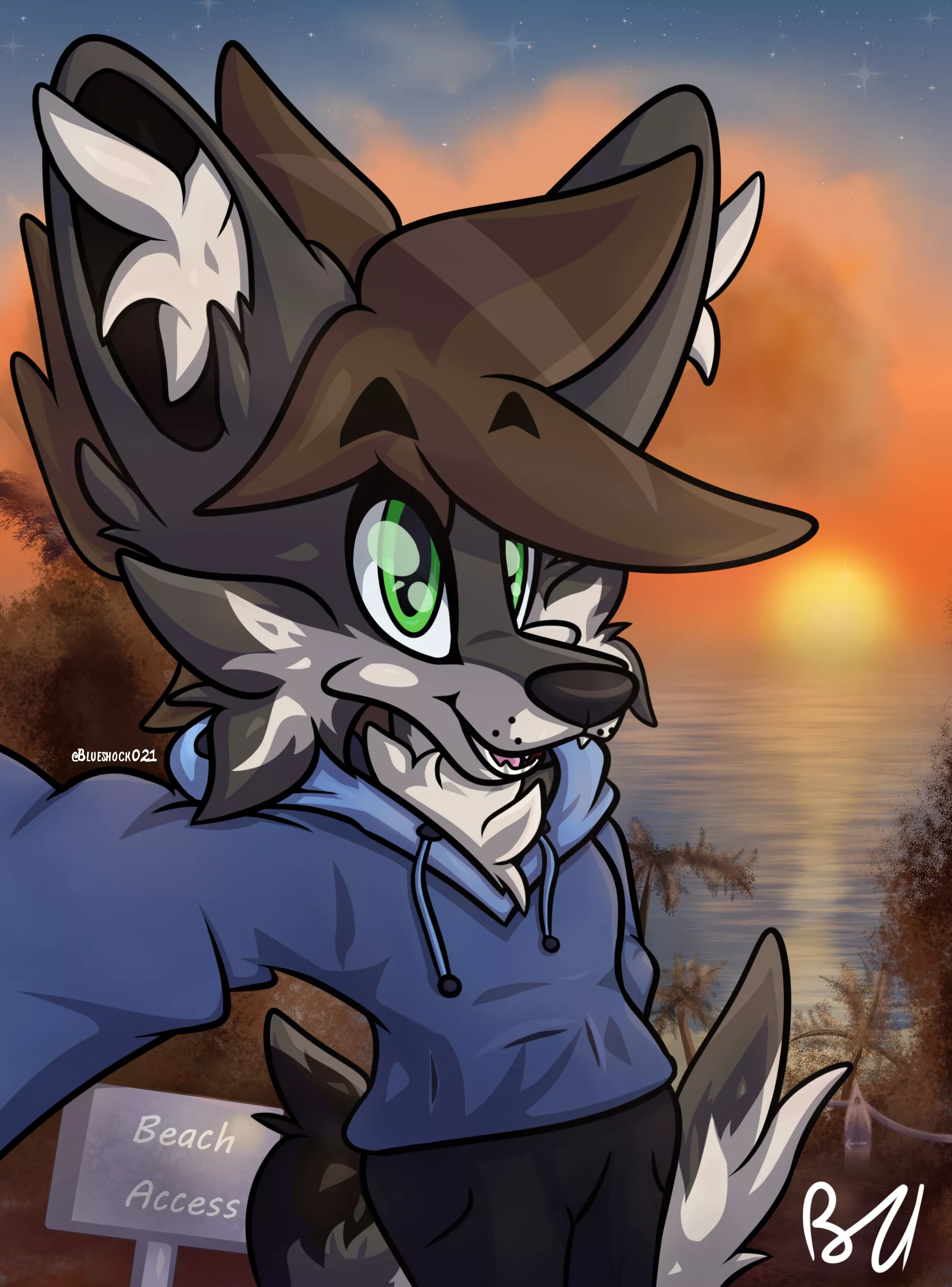 Selfie at Sunset! (Art by me)