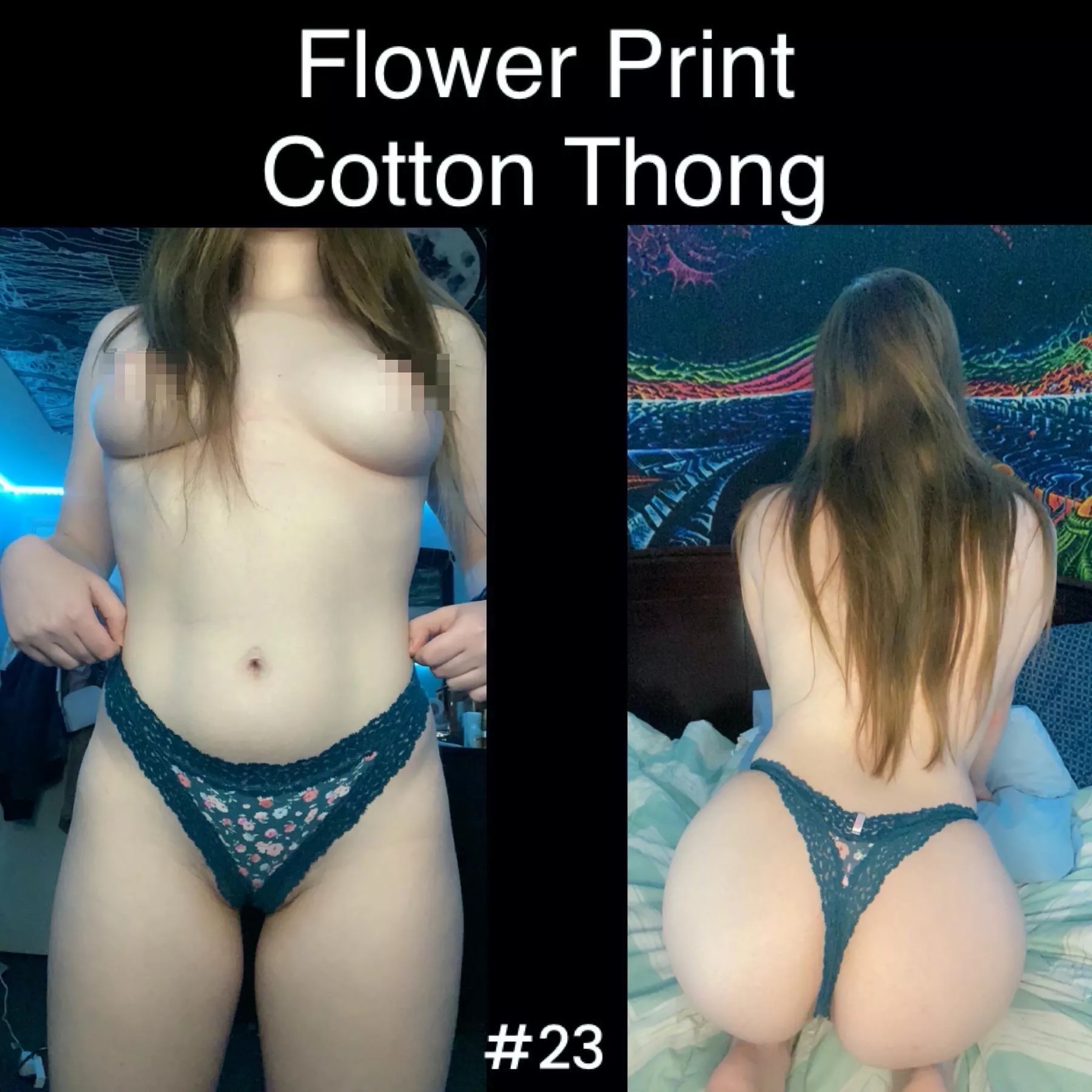 [selling] flower print cotton thong! 🌸 24hr wear $25 check out my reviews on my pinned post😊