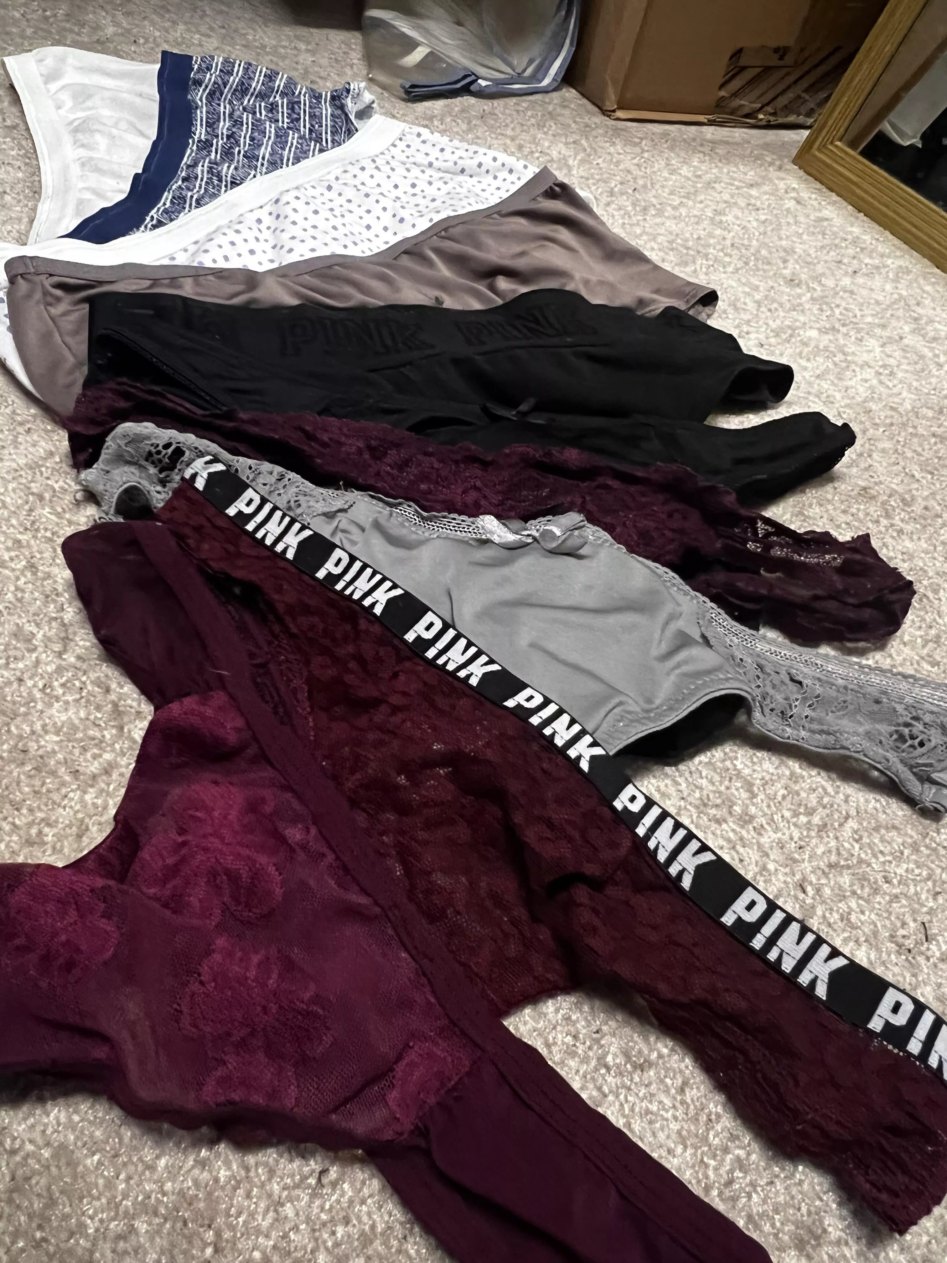 [selling] worn items today. Message me for rates. Kik.me/manicmondae