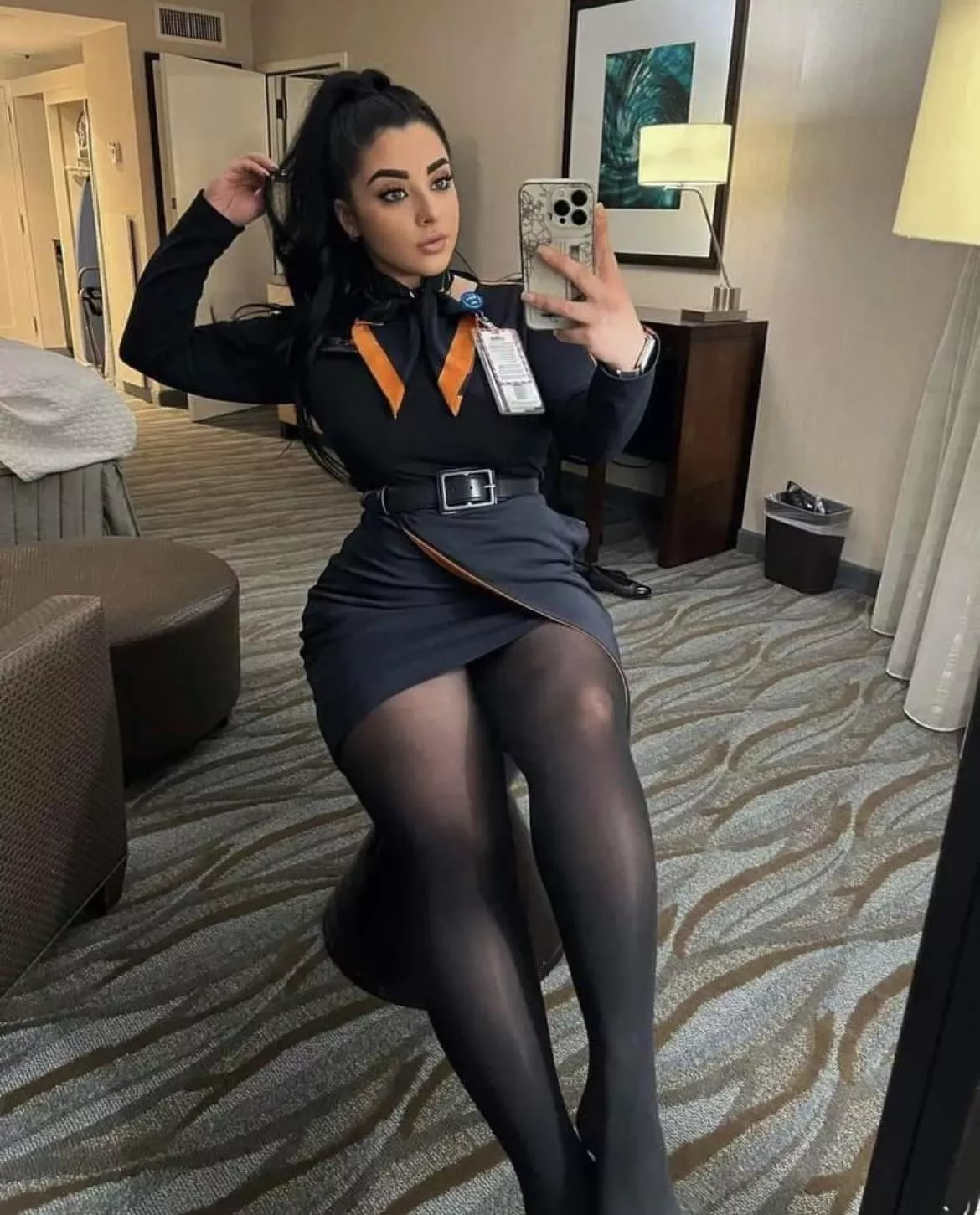 Sexy flight attendant