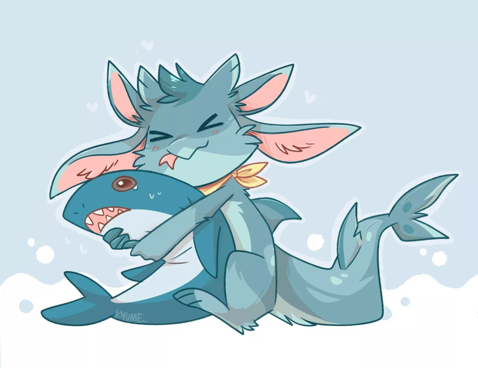 Shark Hug!! Drew Skiff and his bestie [art by me @kazunekomori]