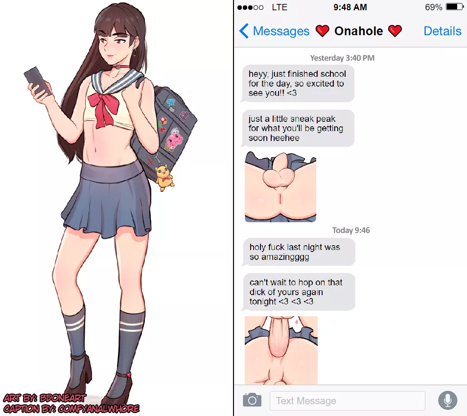 She Can't Wait for your Dick Again [Trap] [Femboy] [Schoolgirl] [Texting]